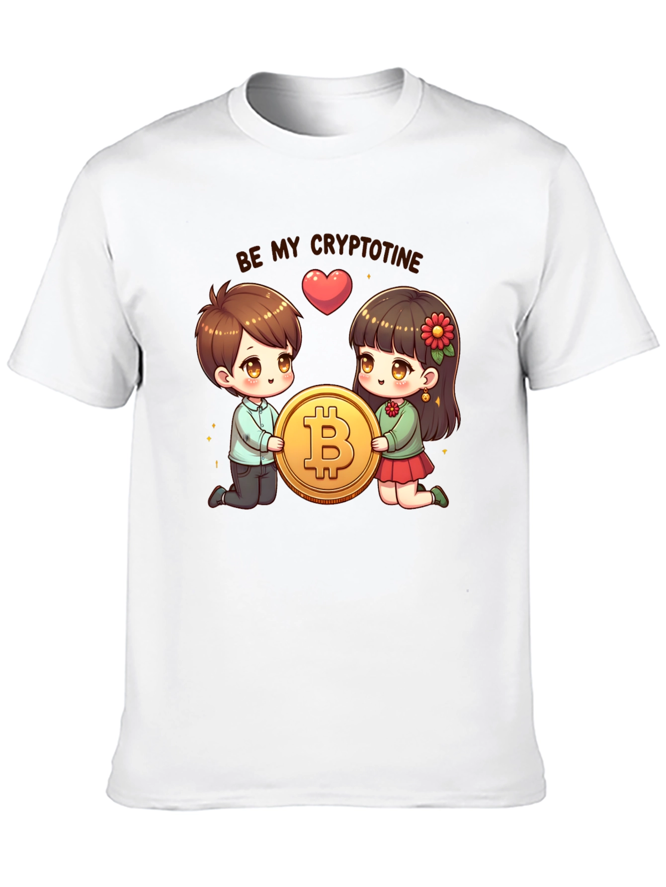 Be My Cryptotine - Bitcoin Cartoon T-Shirt