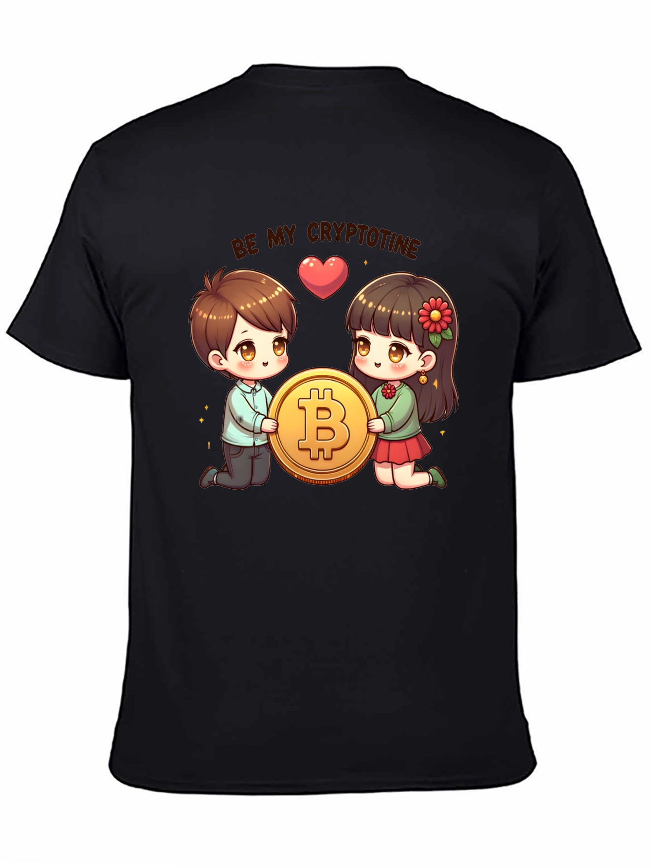 Be My Cryptotine - Bitcoin Cartoon T-Shirt