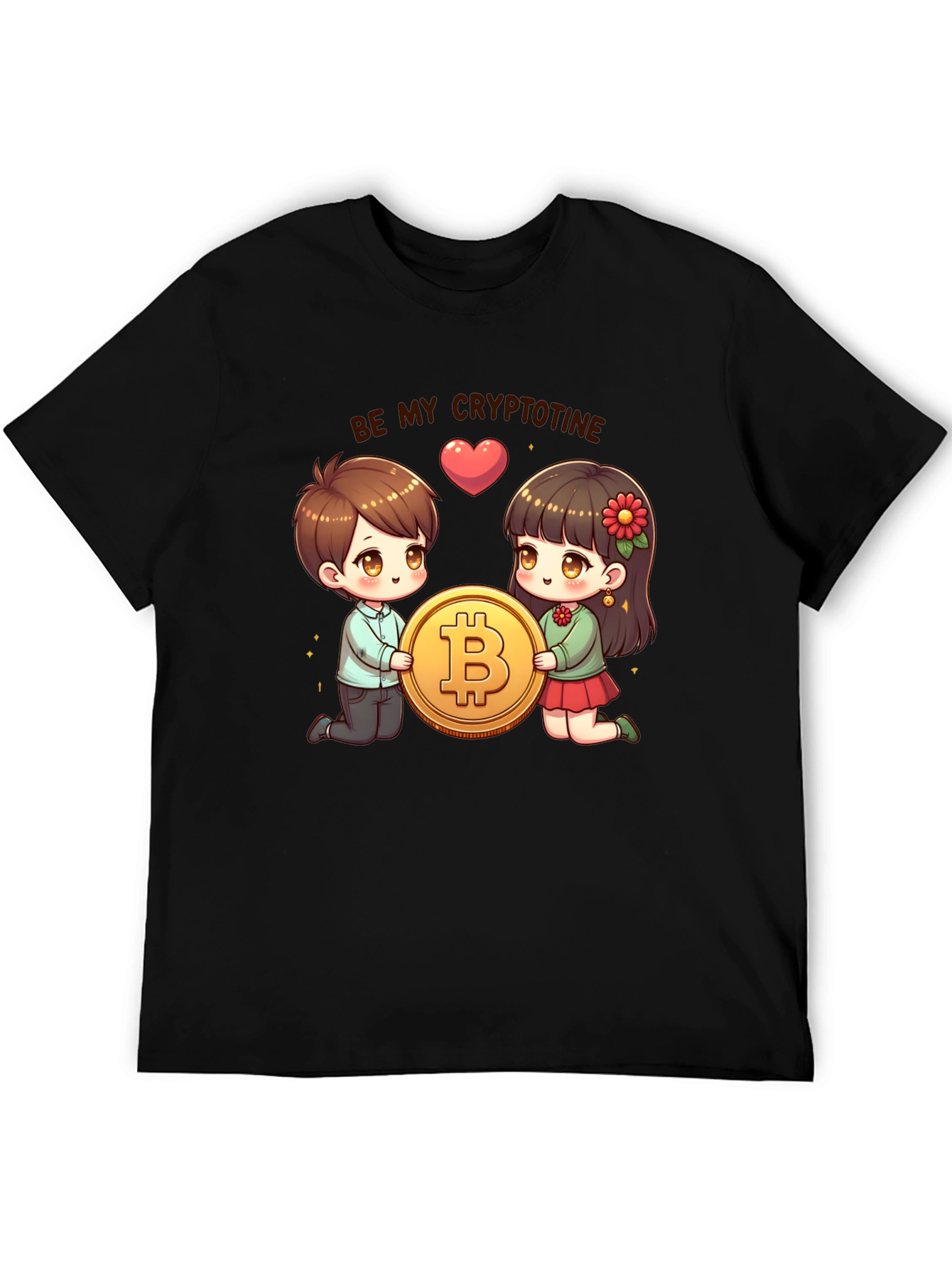 Be My Cryptotine - Bitcoin Cartoon T-Shirt