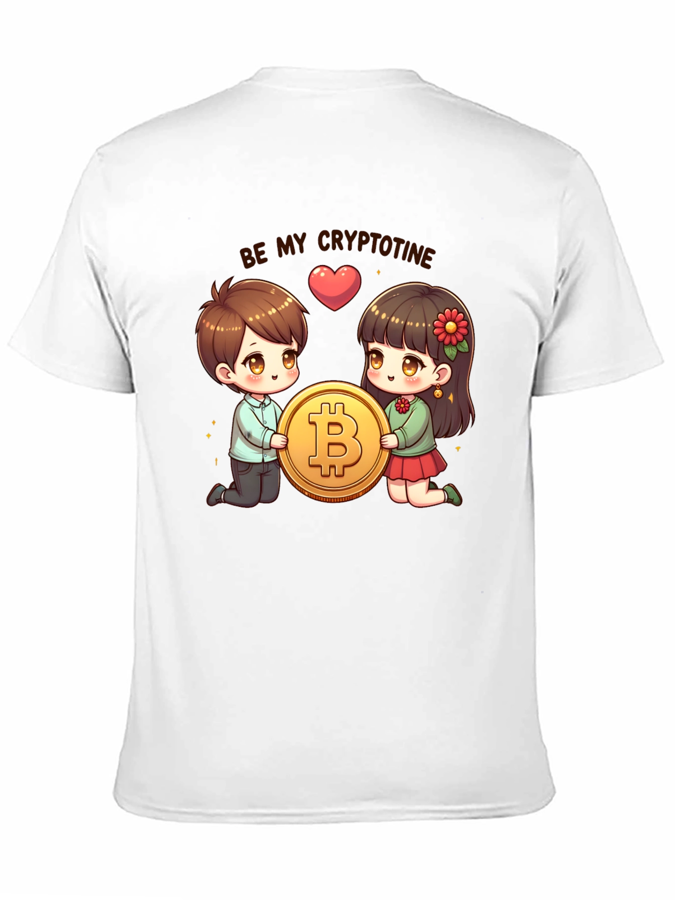 Be My Cryptotine - Bitcoin Cartoon T-Shirt