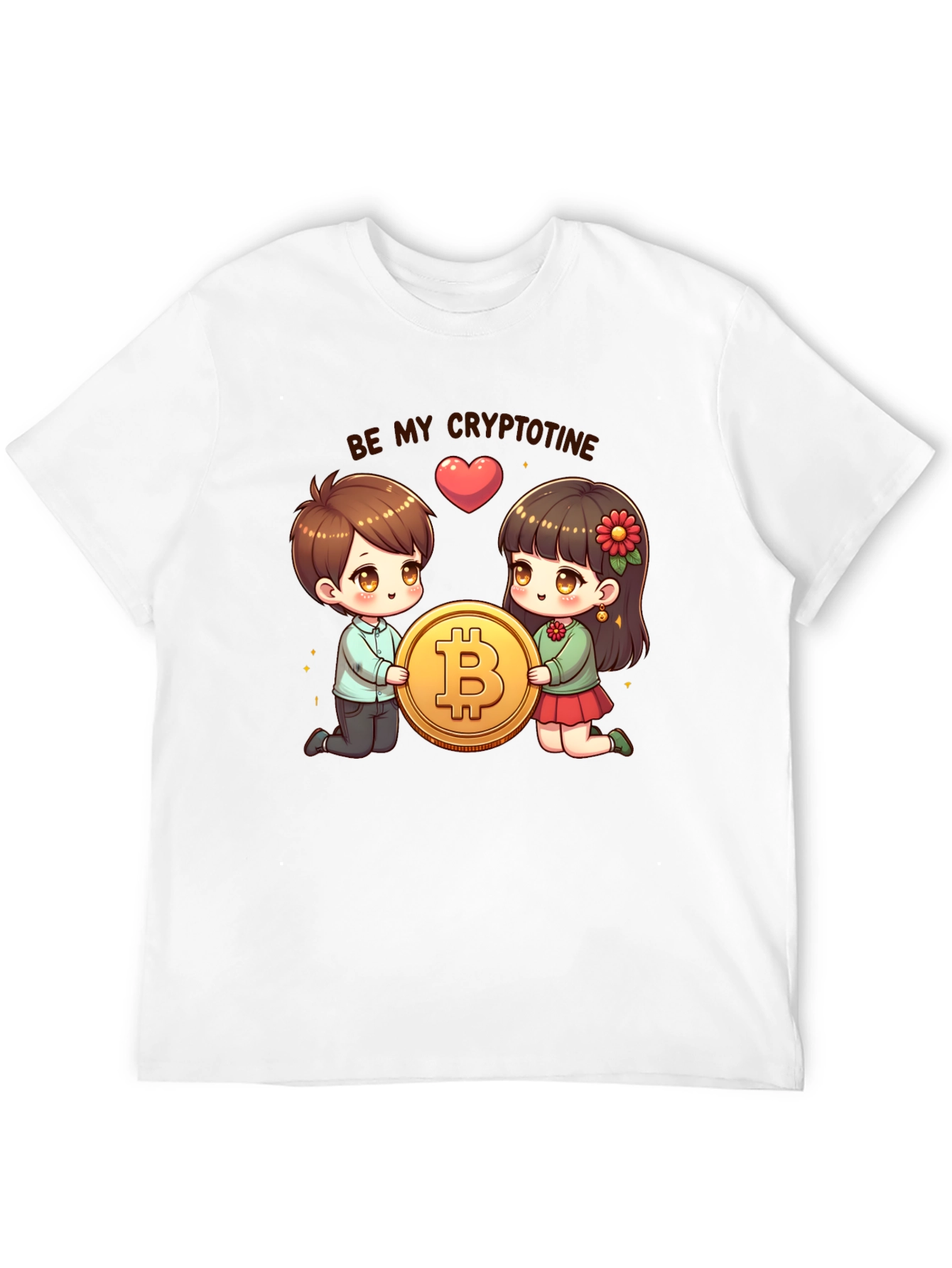 Be My Cryptotine - Bitcoin Cartoon T-Shirt
