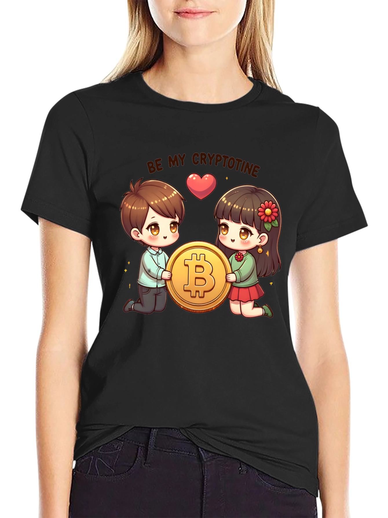 Be My Cryptotine - Bitcoin Cartoon T-Shirt