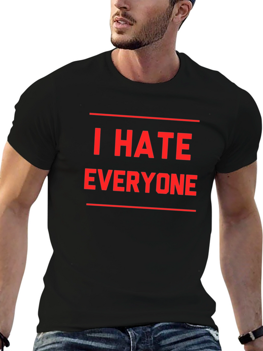 I Hate Everyone Graphic T-Shirt - Black