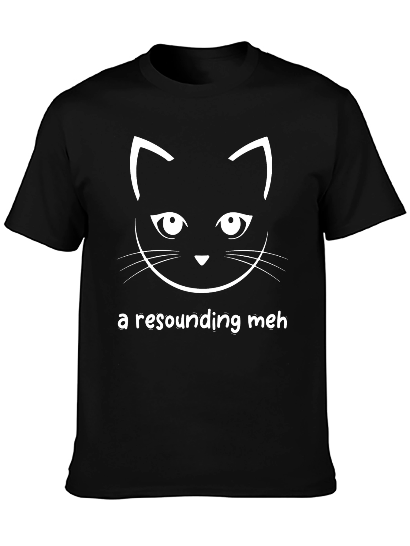 Resounding Meh Cat Graphic Tee - Unisex