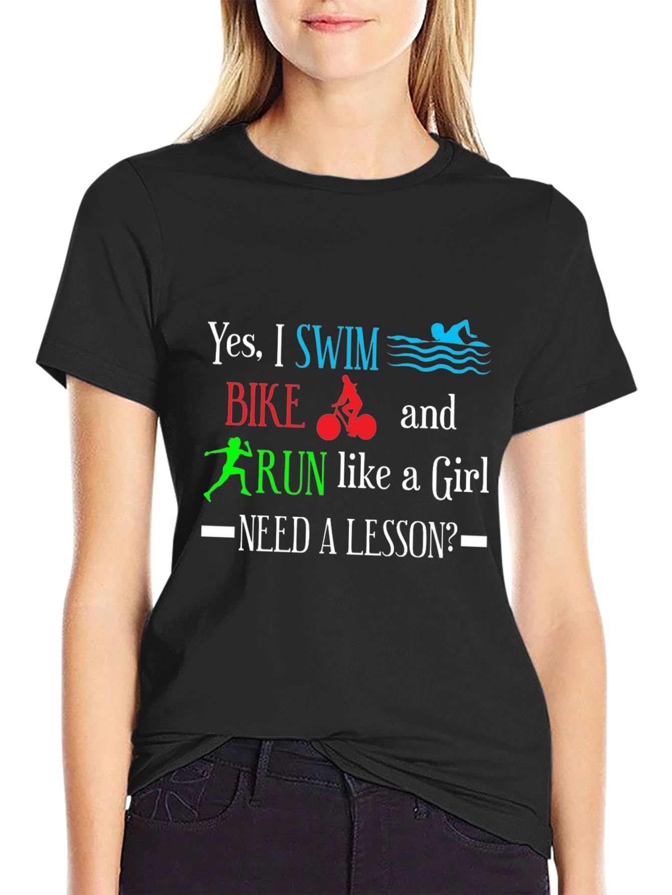 Swim Bike Run Like a Girl T-Shirt