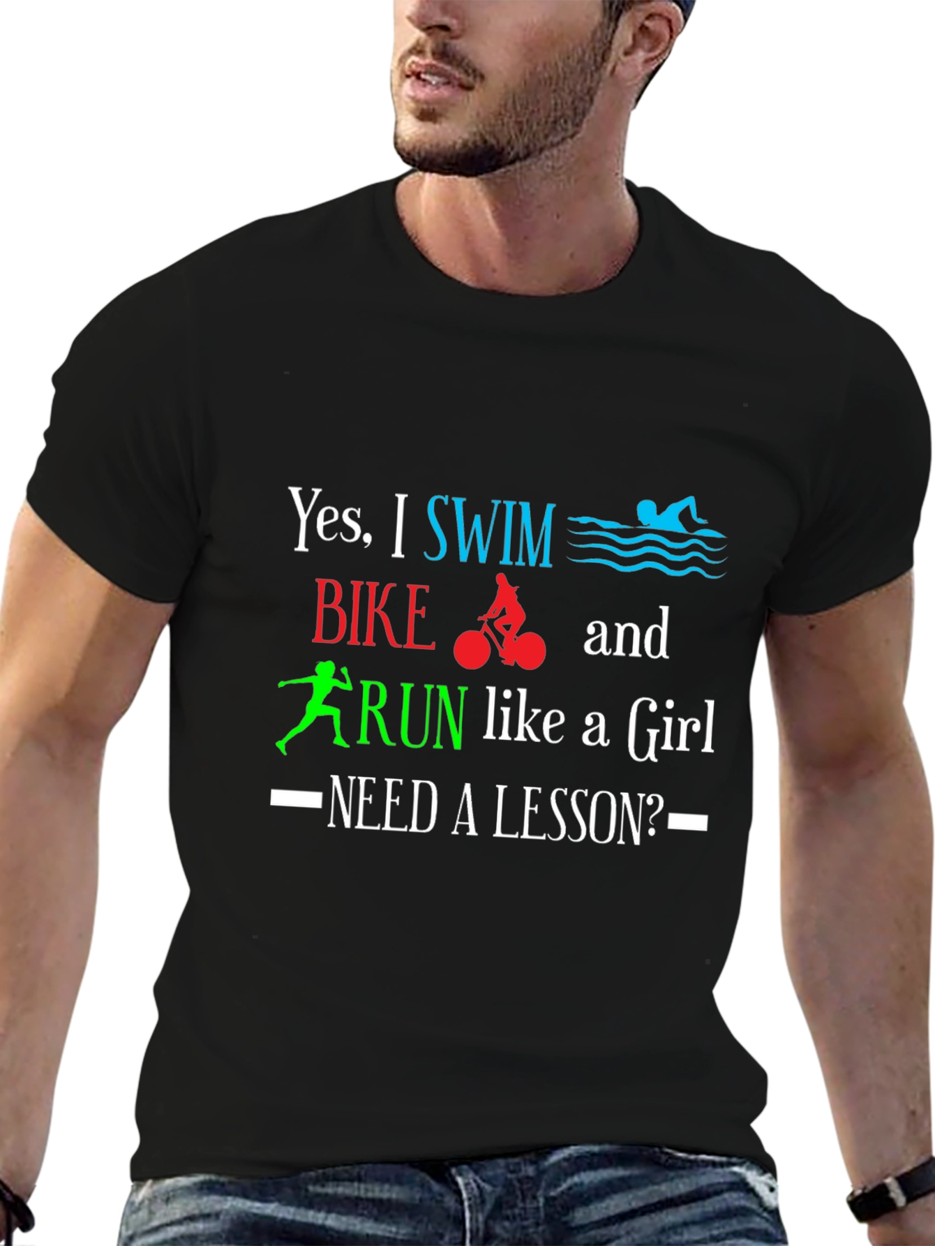 Swim Bike Run Like a Girl T-Shirt