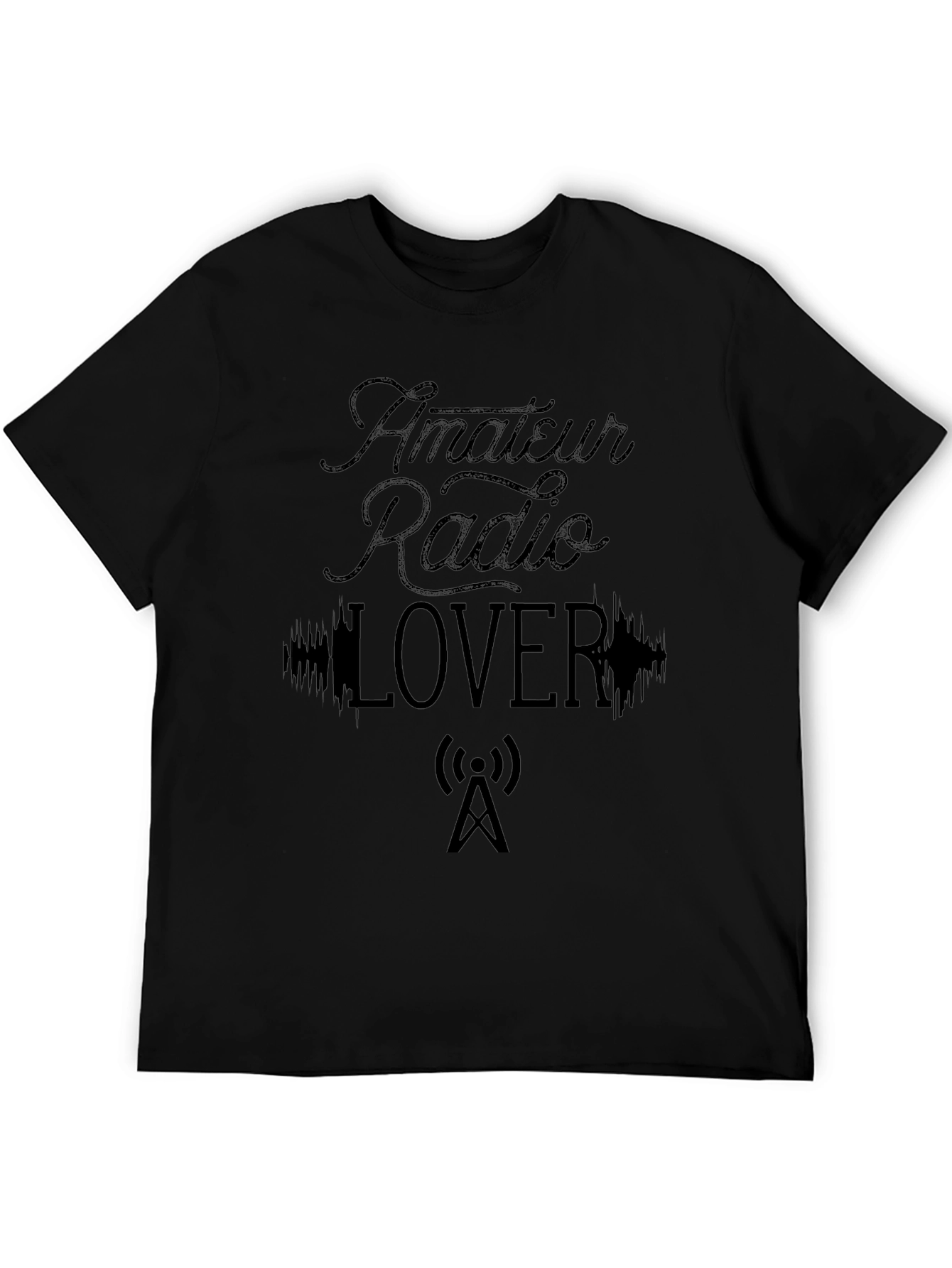 Amateur Radio Lover Graphic T-Shirt - Black