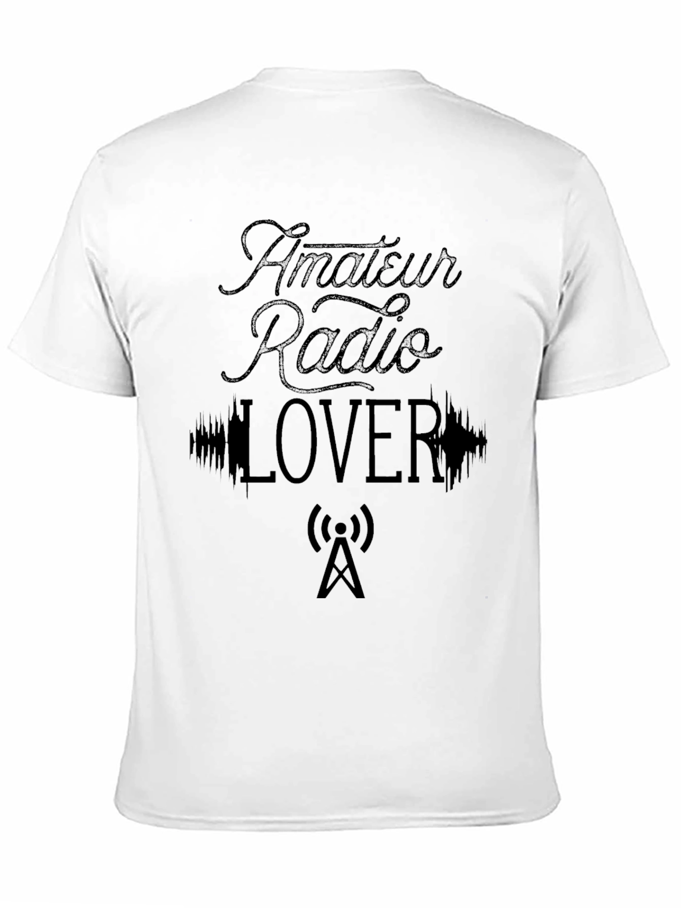 Amateur Radio Lover Graphic T-Shirt - Black