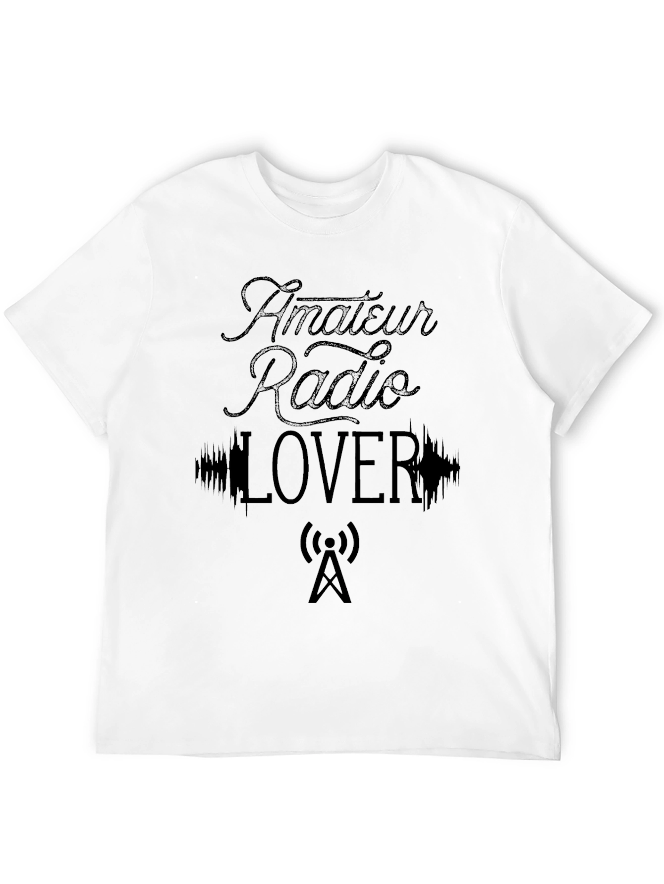 Amateur Radio Lover Graphic T-Shirt - Black