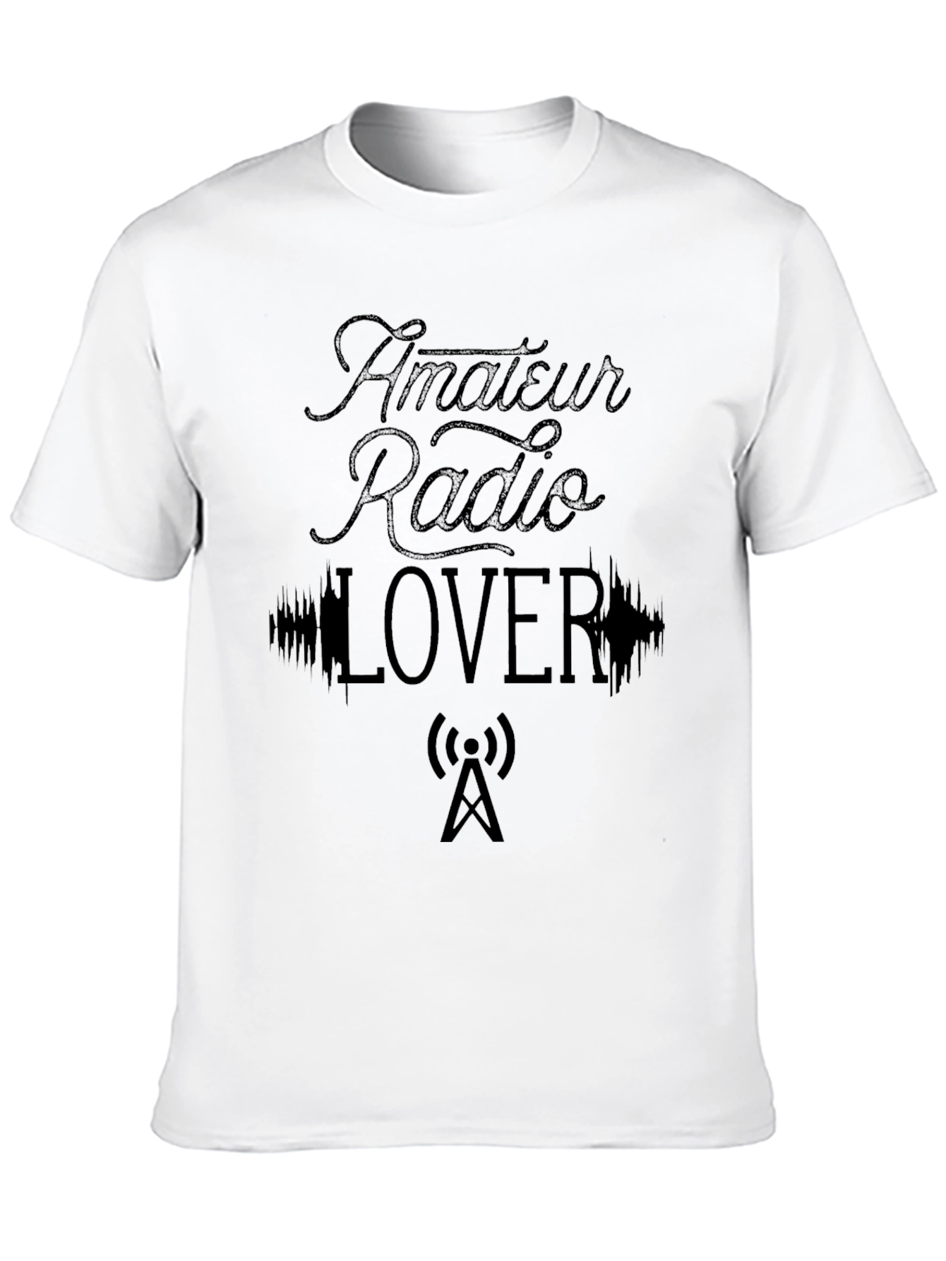 Amateur Radio Lover Graphic T-Shirt - Black