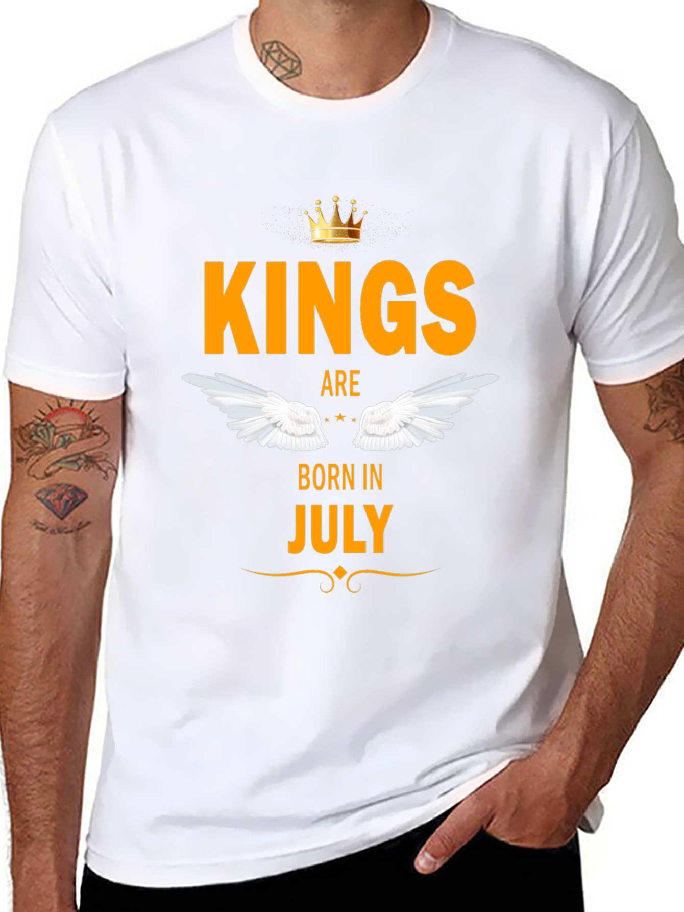 Kings Born in July Black T-Shirt