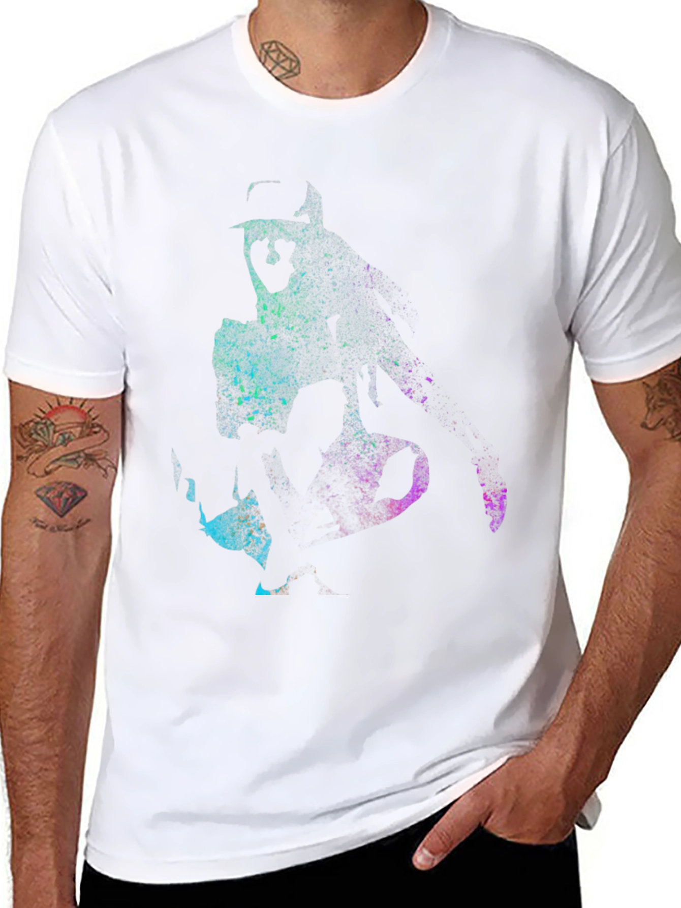 Abstract Musician Black T-Shirt