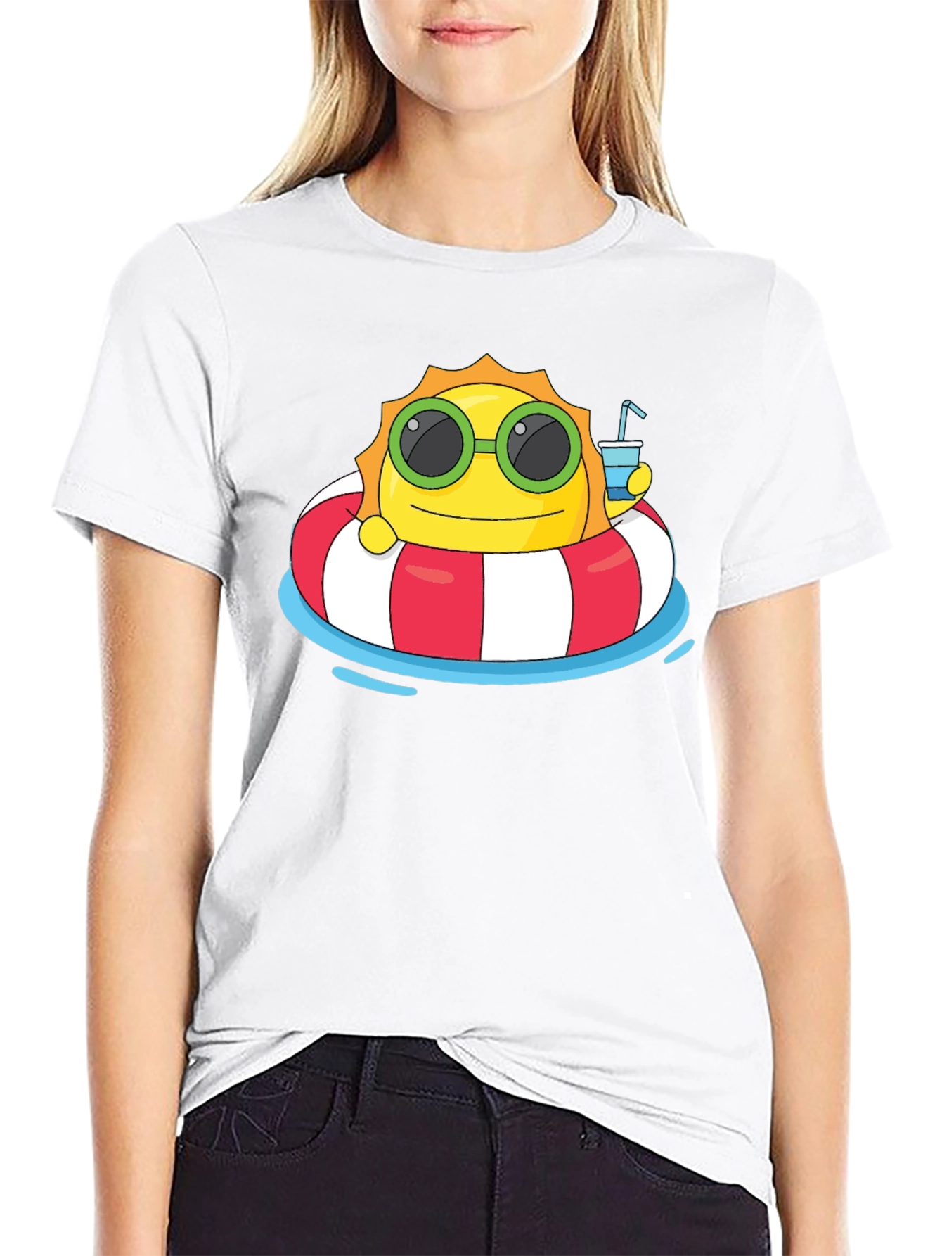 Summer Sun T-Shirt: Relaxing Cartoon Graphic Tee