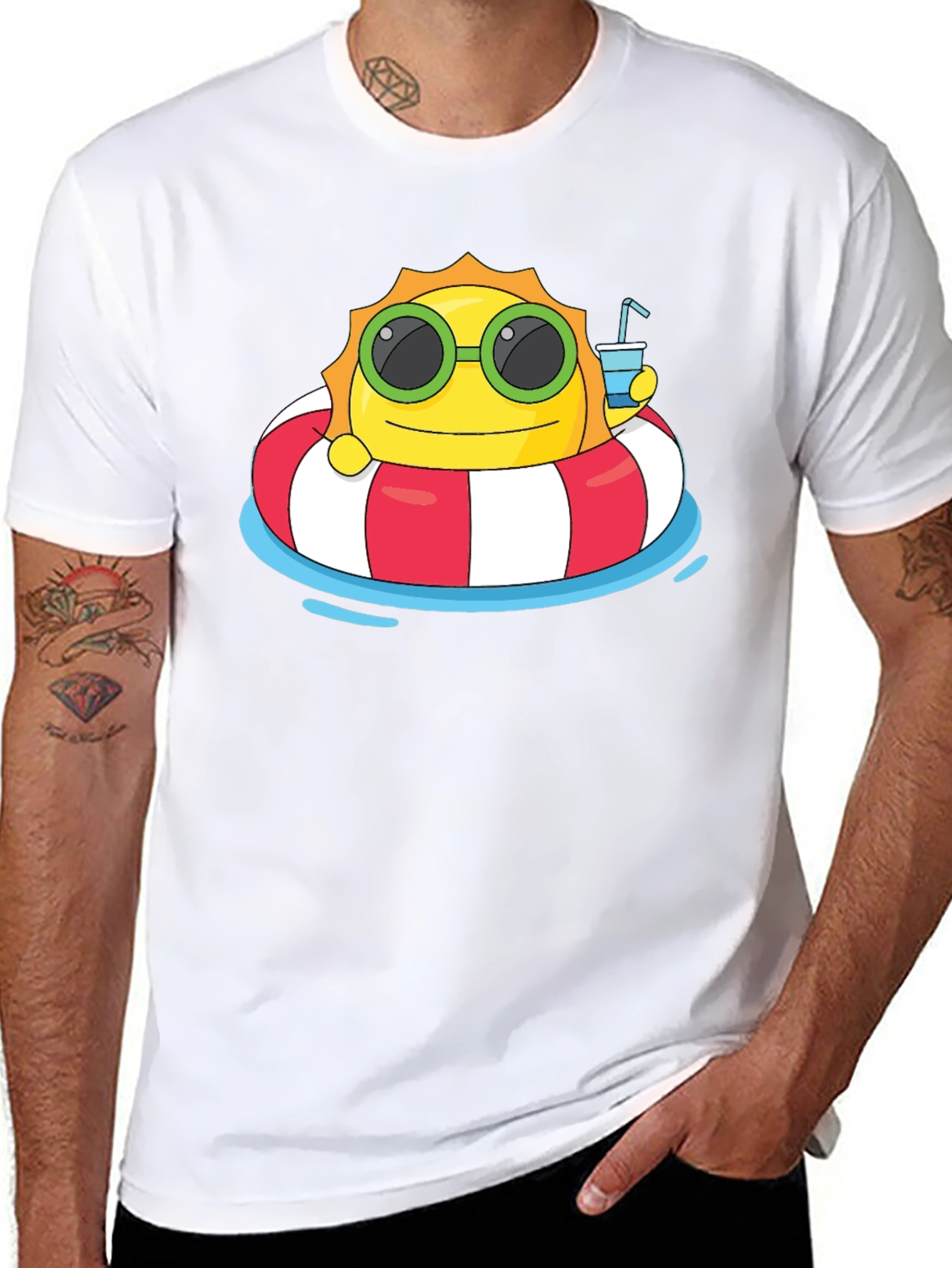 Summer Sun T-Shirt: Relaxing Cartoon Graphic Tee