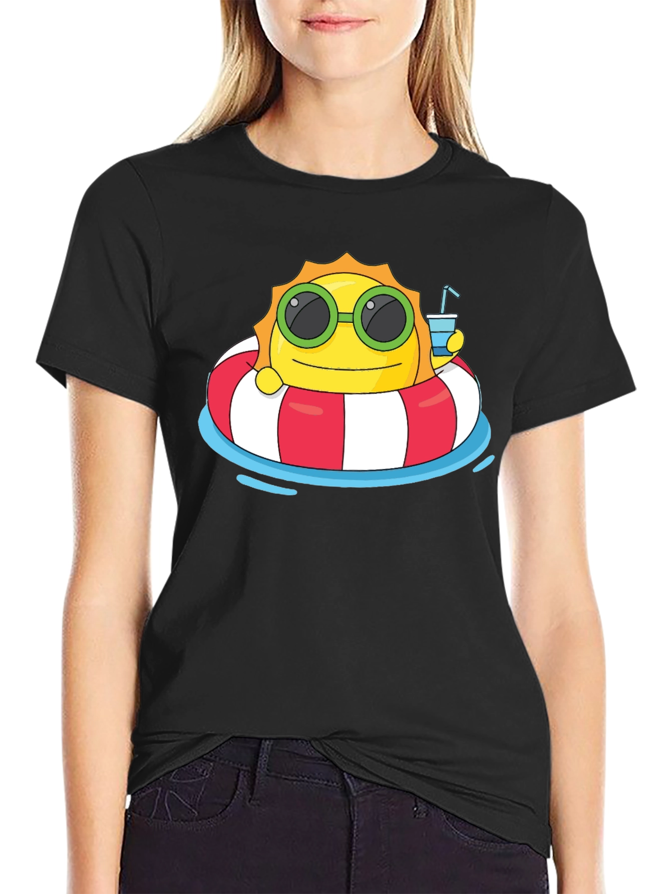 Summer Sun T-Shirt: Relaxing Cartoon Graphic Tee