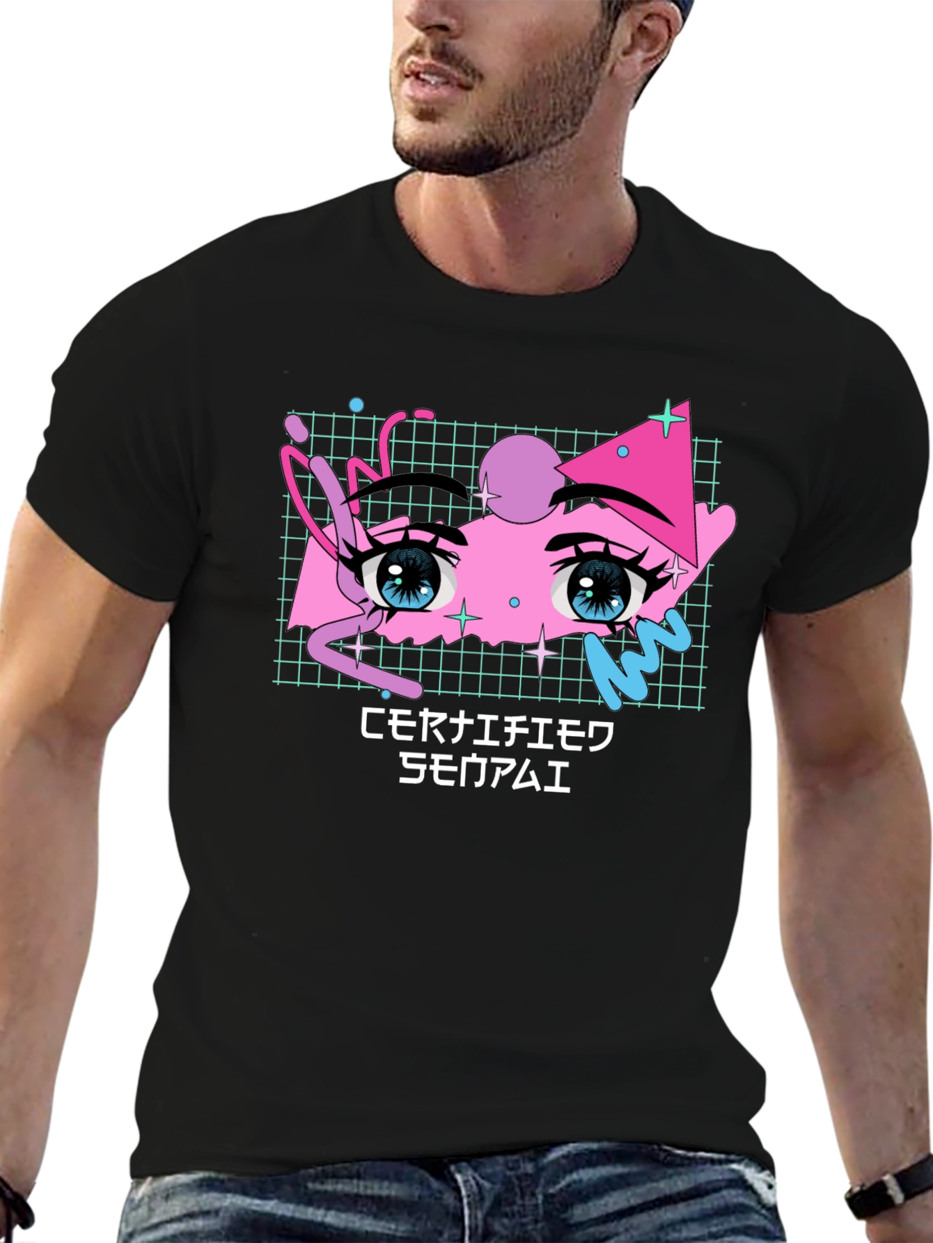 Certified Senpai Graphic T-Shirt - Anime Aesthetic