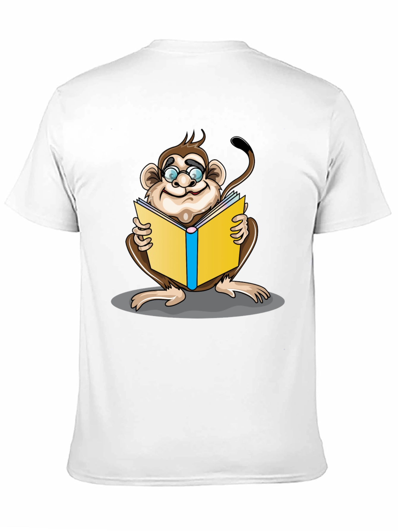 Reading Monkey Graphic T-Shirt - Black