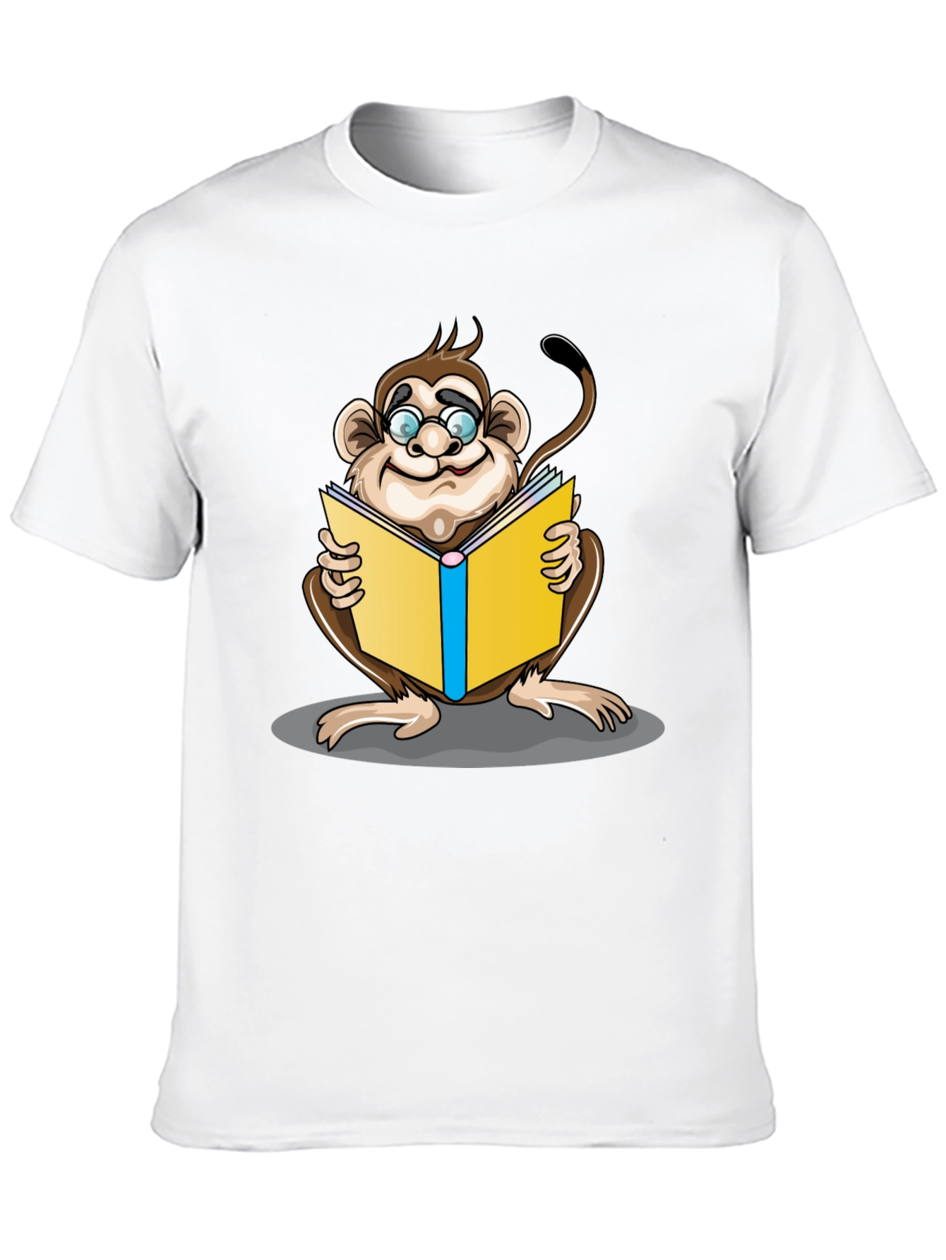 Reading Monkey Graphic T-Shirt - Black