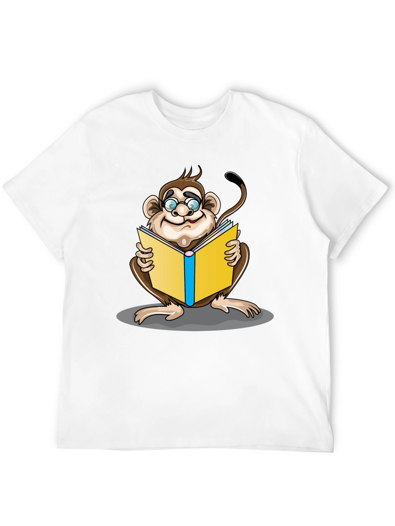 Reading Monkey Graphic T-Shirt - Black