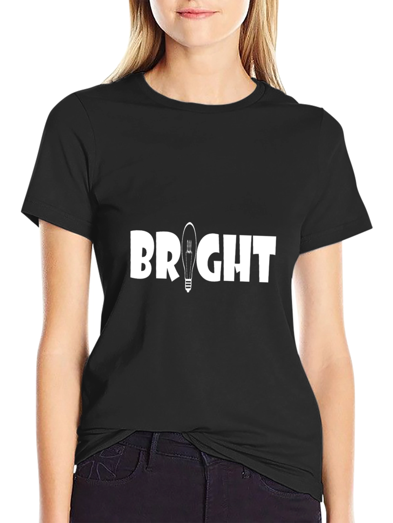 Bright Idea Graphic T-Shirt - Black Cotton Tee