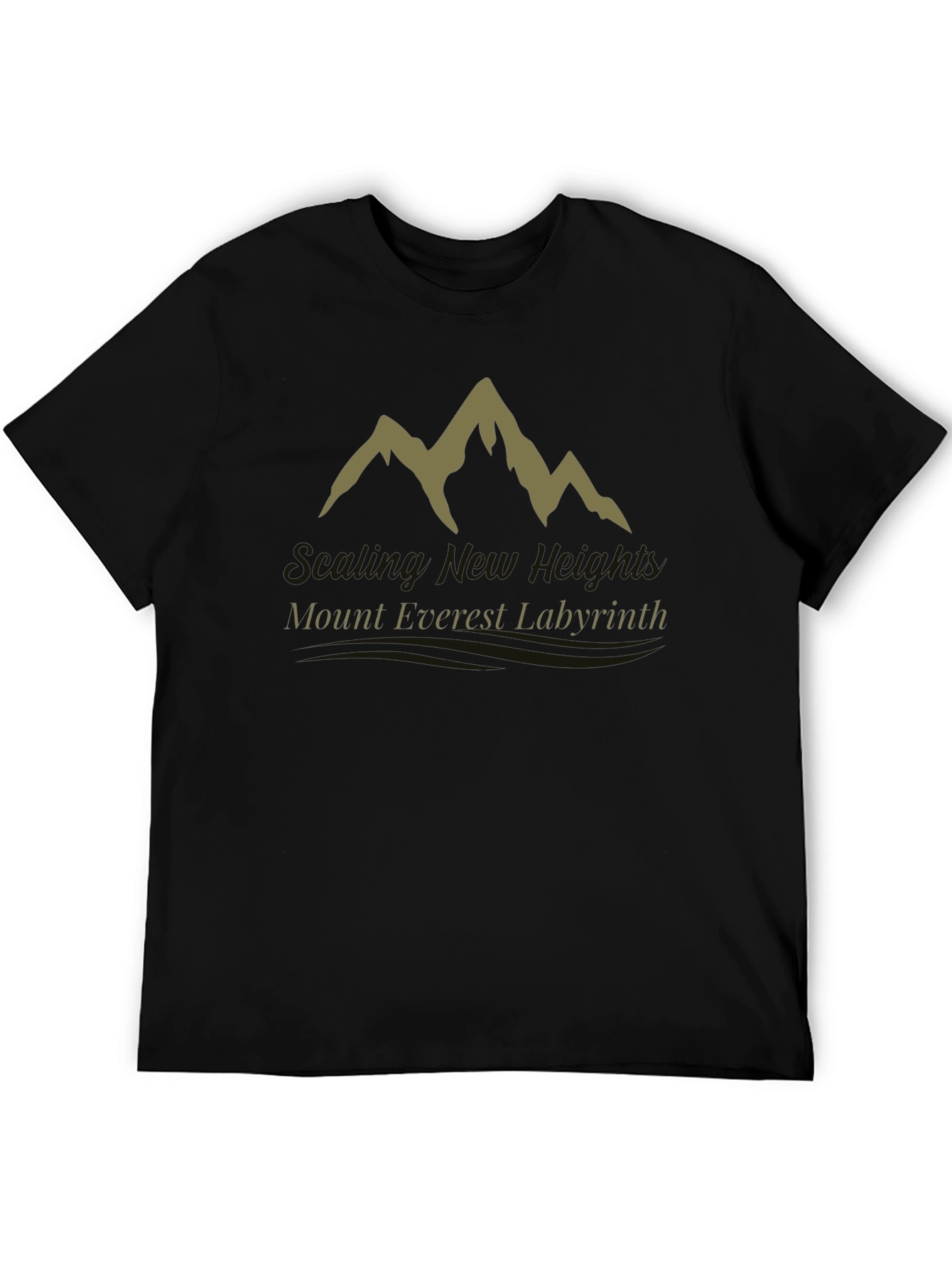 Mount Everest Labyrinth Graphic Tee - Black