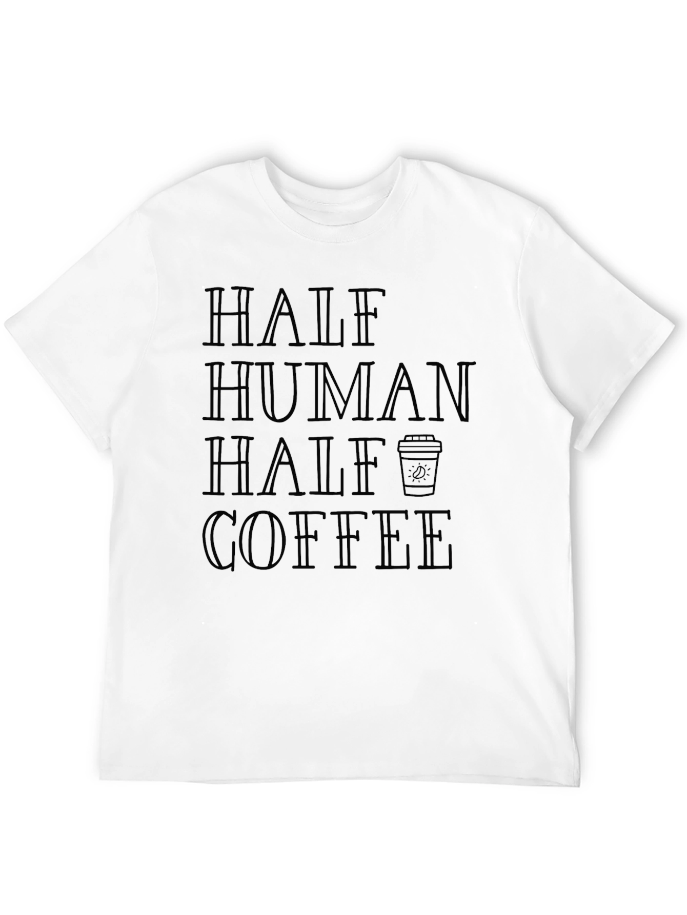 Half Human Half Coffee Graphic Tee