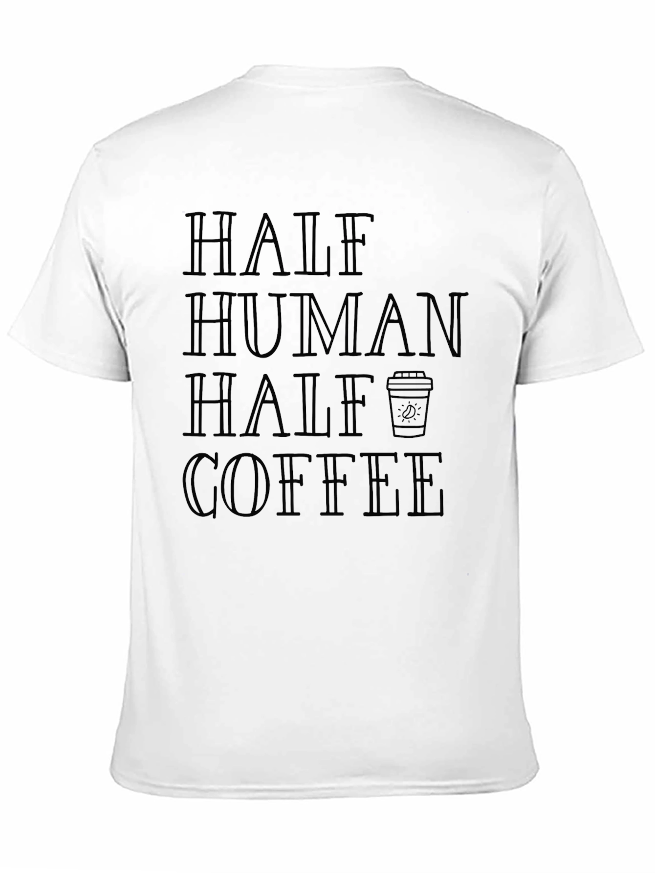Half Human Half Coffee Graphic Tee
