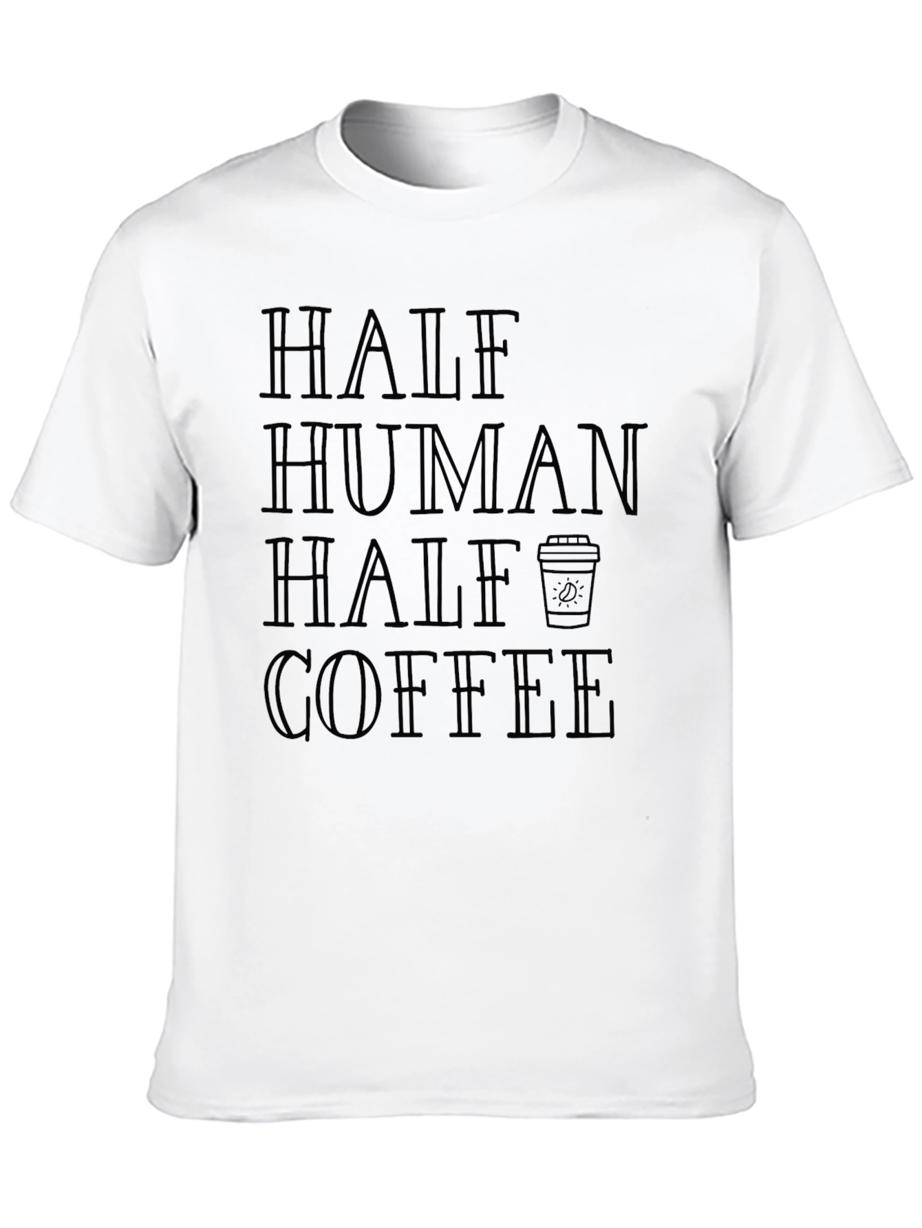 Half Human Half Coffee Graphic Tee
