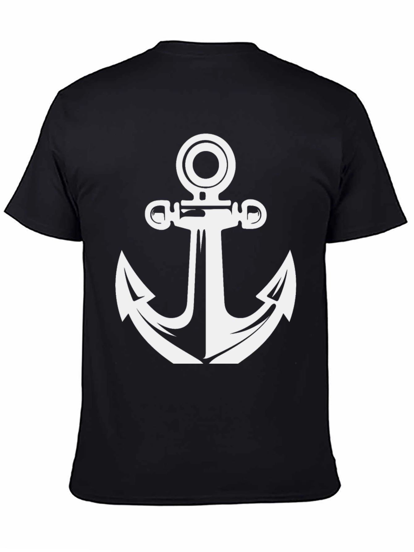 Classic Anchor Graphic Tee - Black Cotton Blend