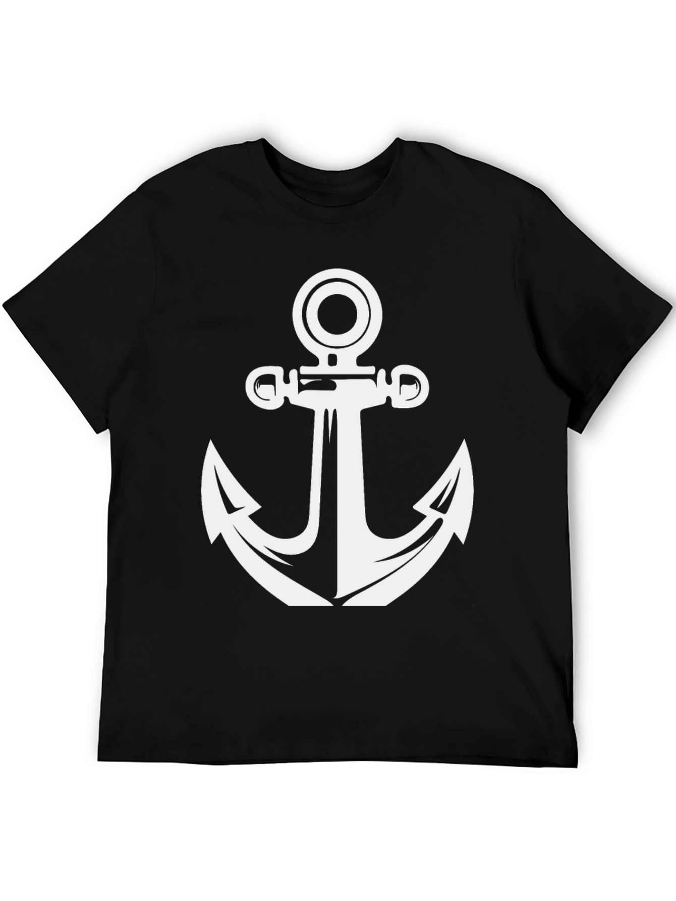 Classic Anchor Graphic Tee - Black Cotton Blend