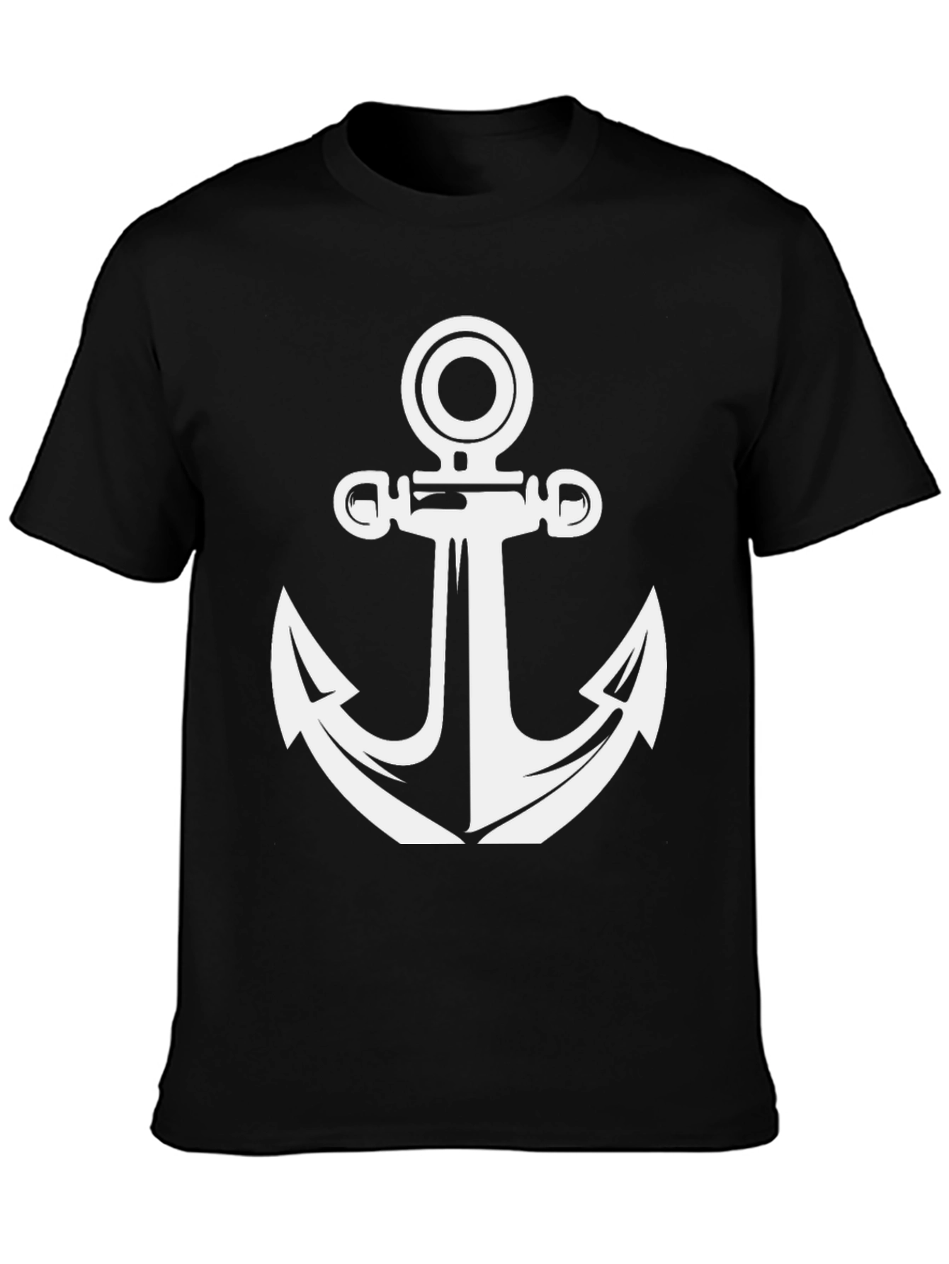 Classic Anchor Graphic Tee - Black Cotton Blend