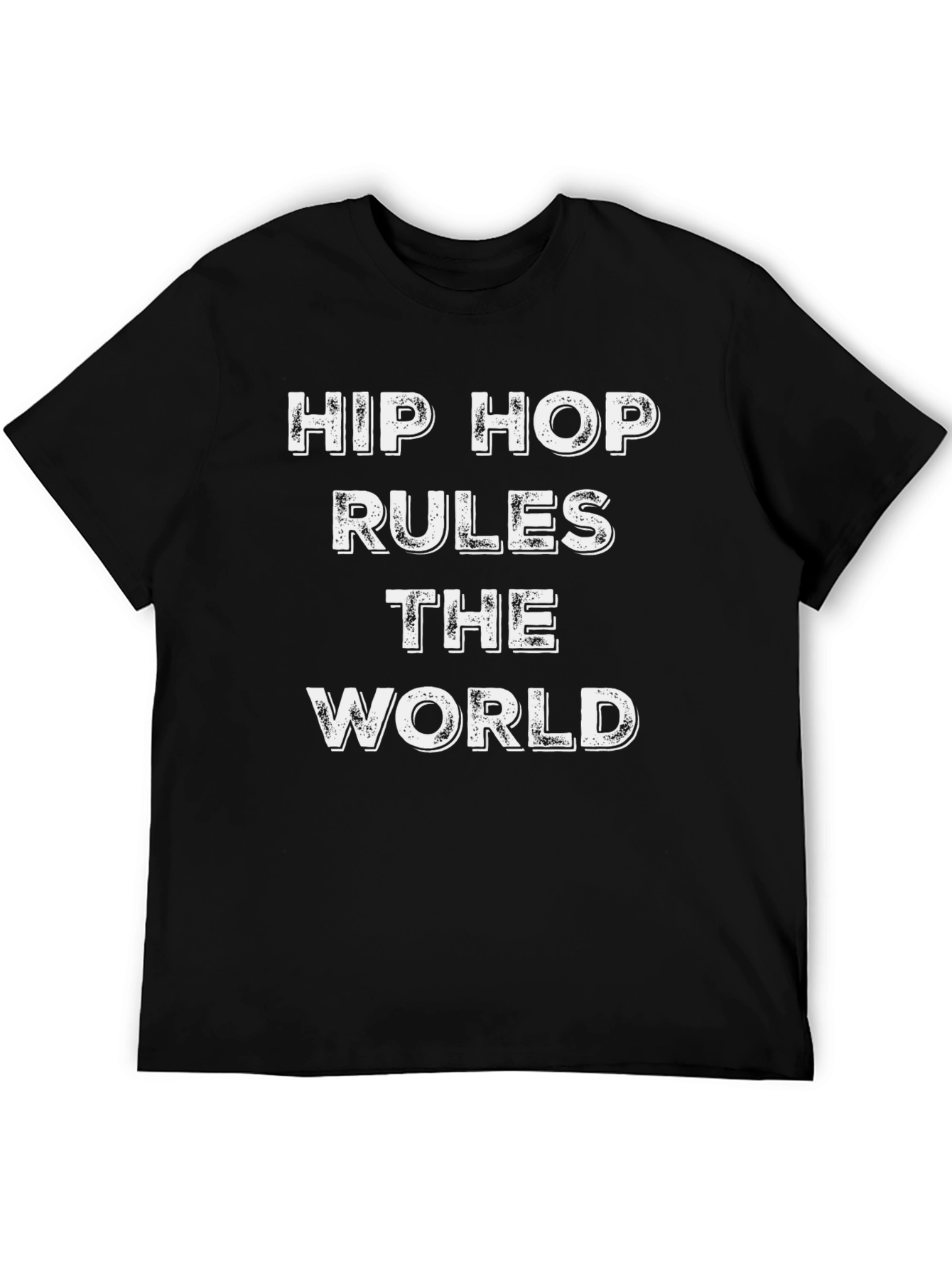 Hip Hop Rules the World Black T-Shirt