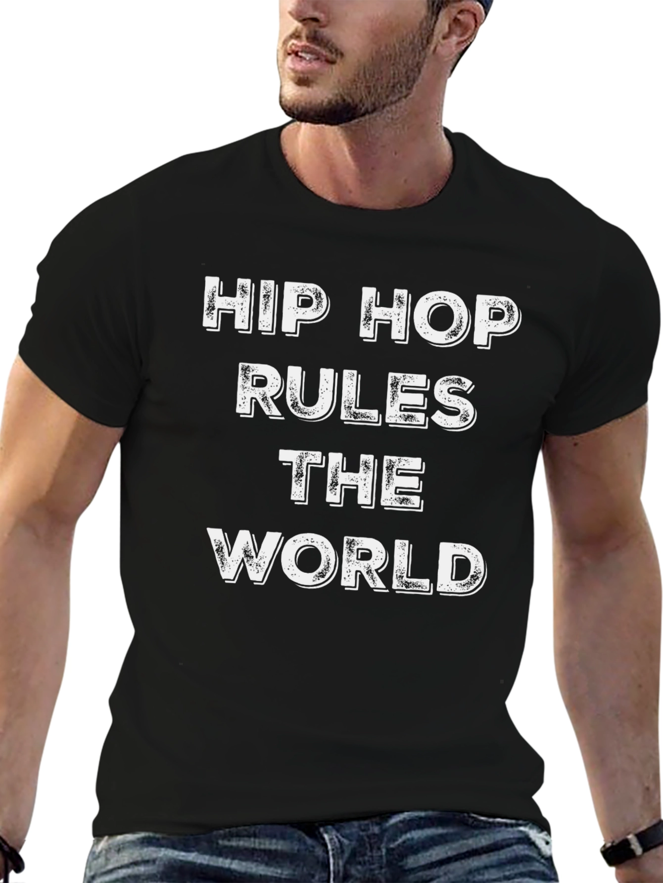 Hip Hop Rules the World Black T-Shirt