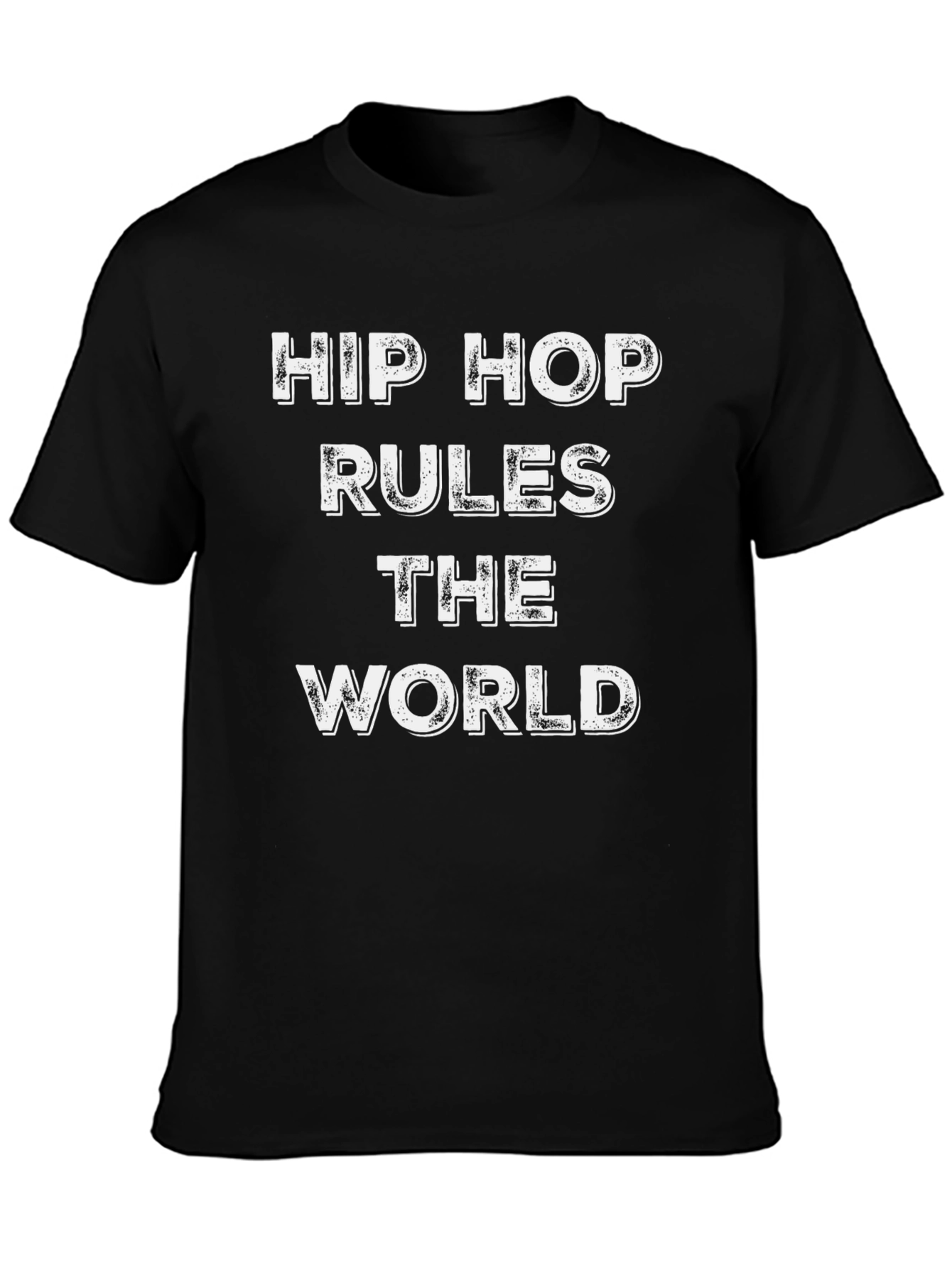 Hip Hop Rules the World Black T-Shirt