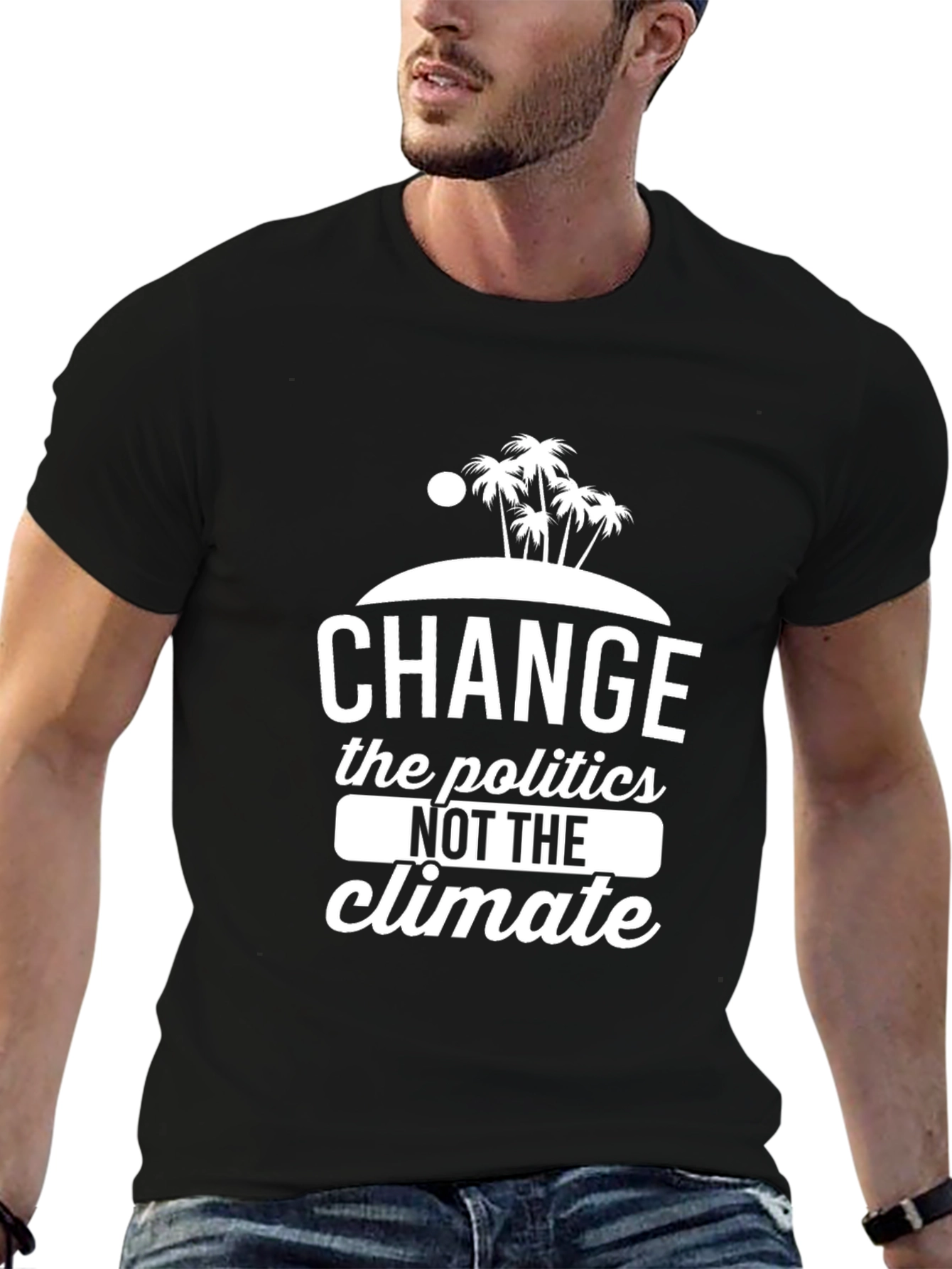 Change Politics Not Climate Black T-Shirt