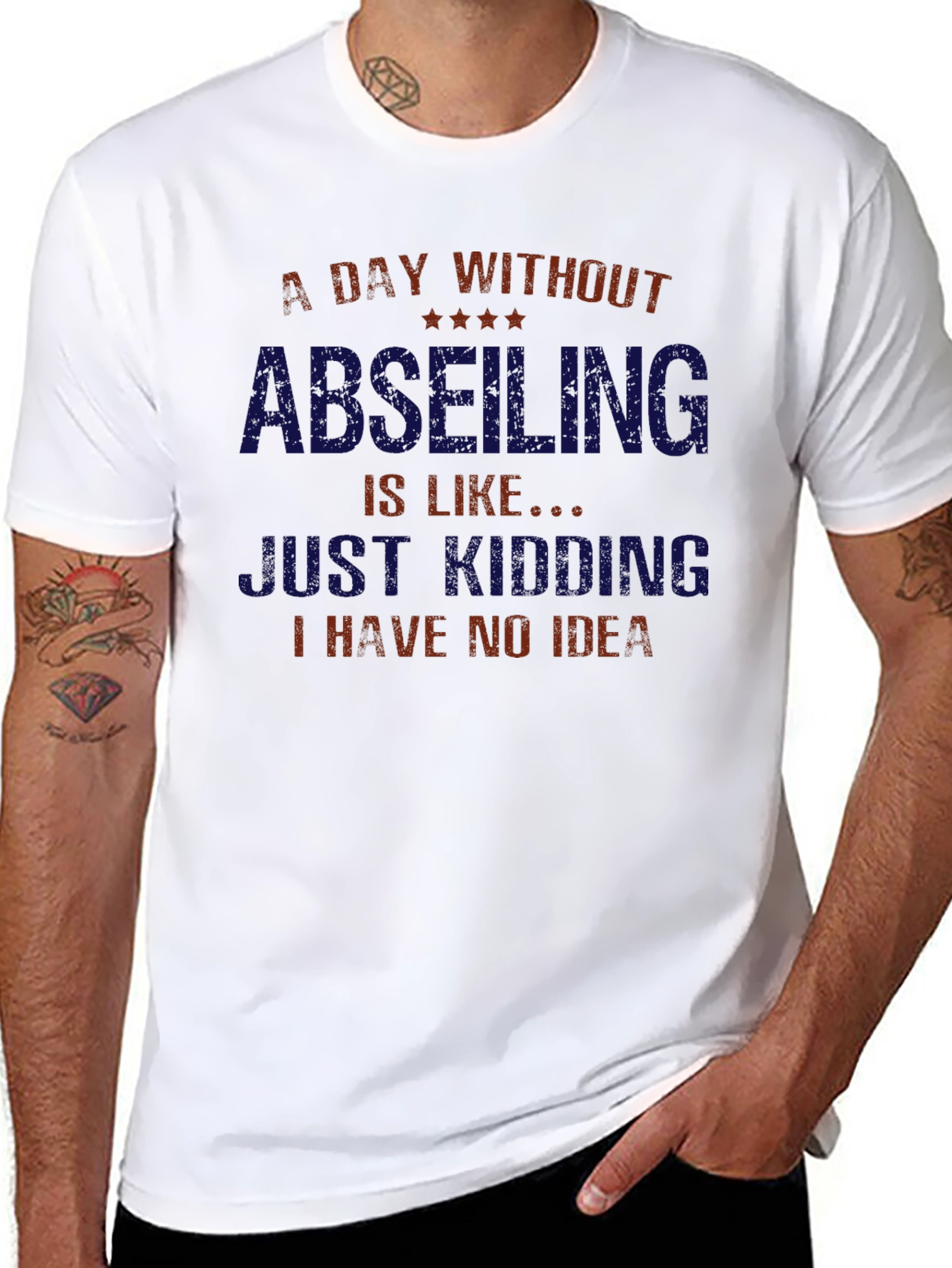 Abseiling Funny Graphic Tee - Climber T-Shirt