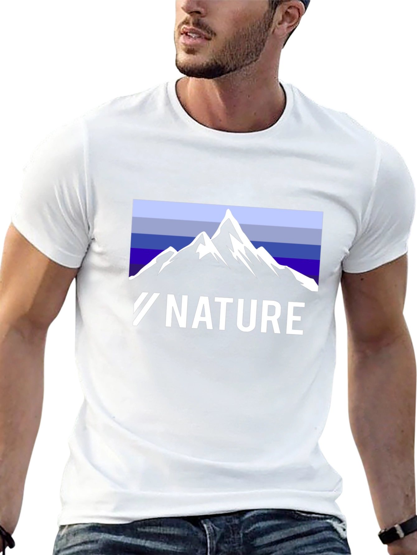Nature Mountain Graphic Black T-Shirt