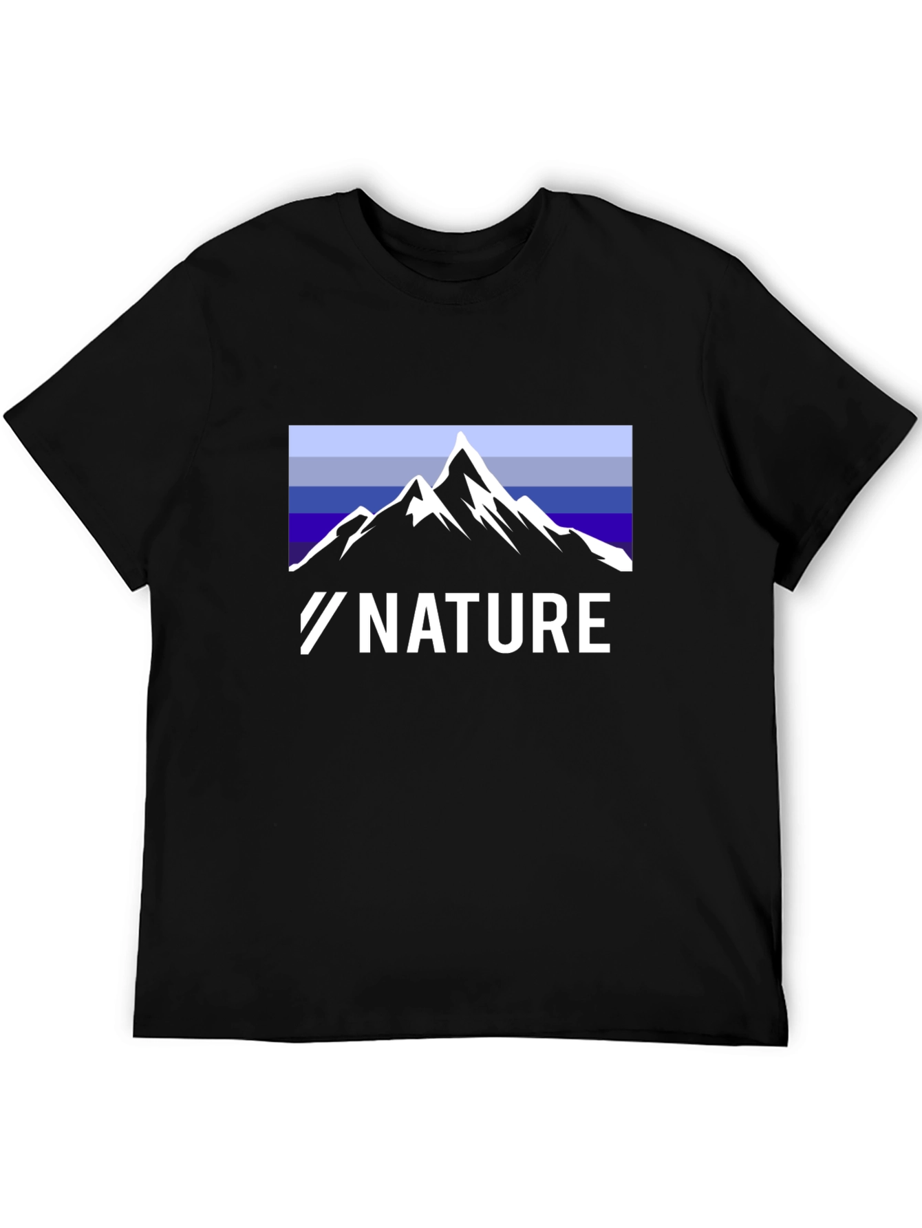 Nature Mountain Graphic Black T-Shirt