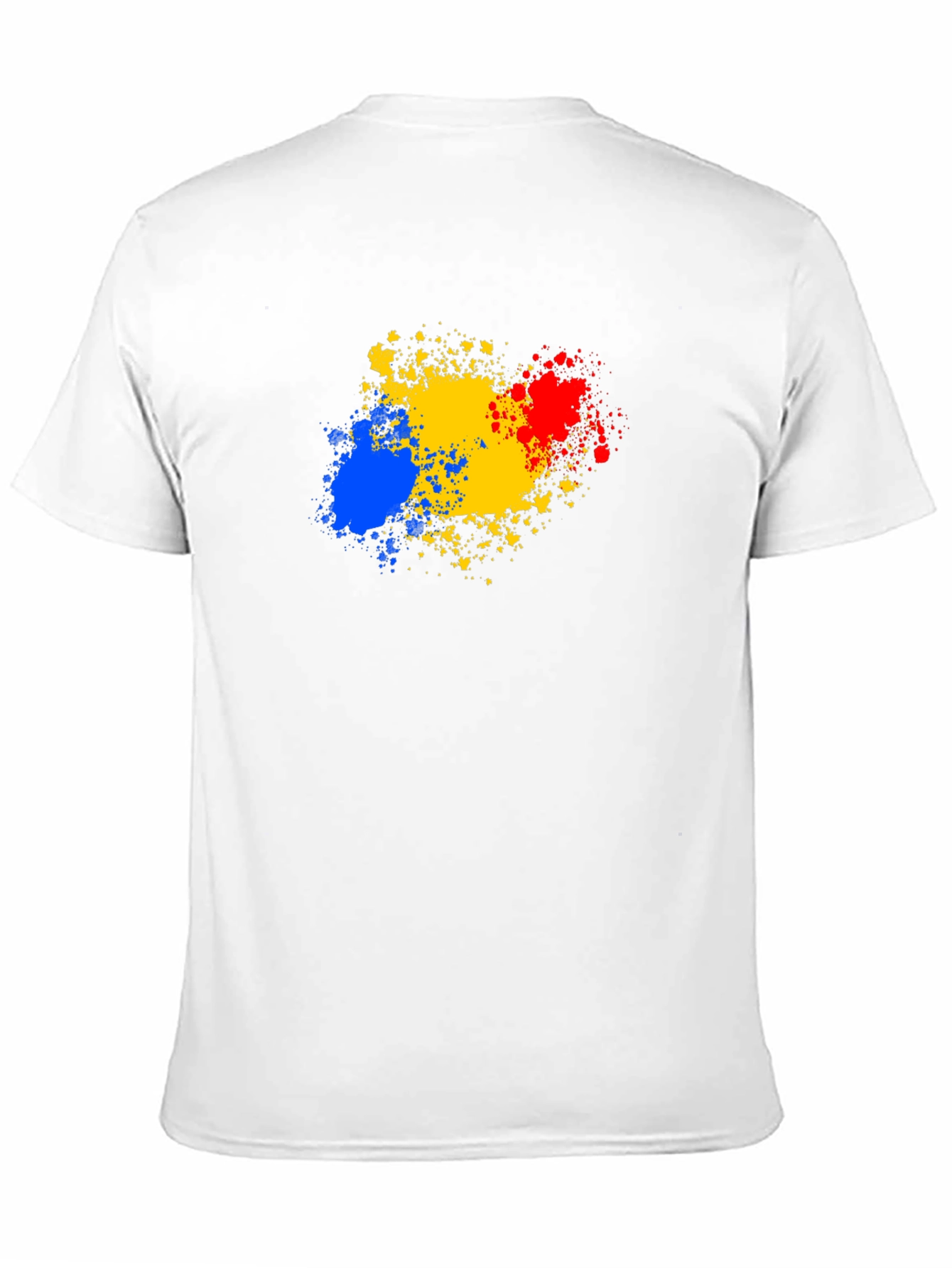 Abstract Splatter Tee - Black Cotton T-Shirt