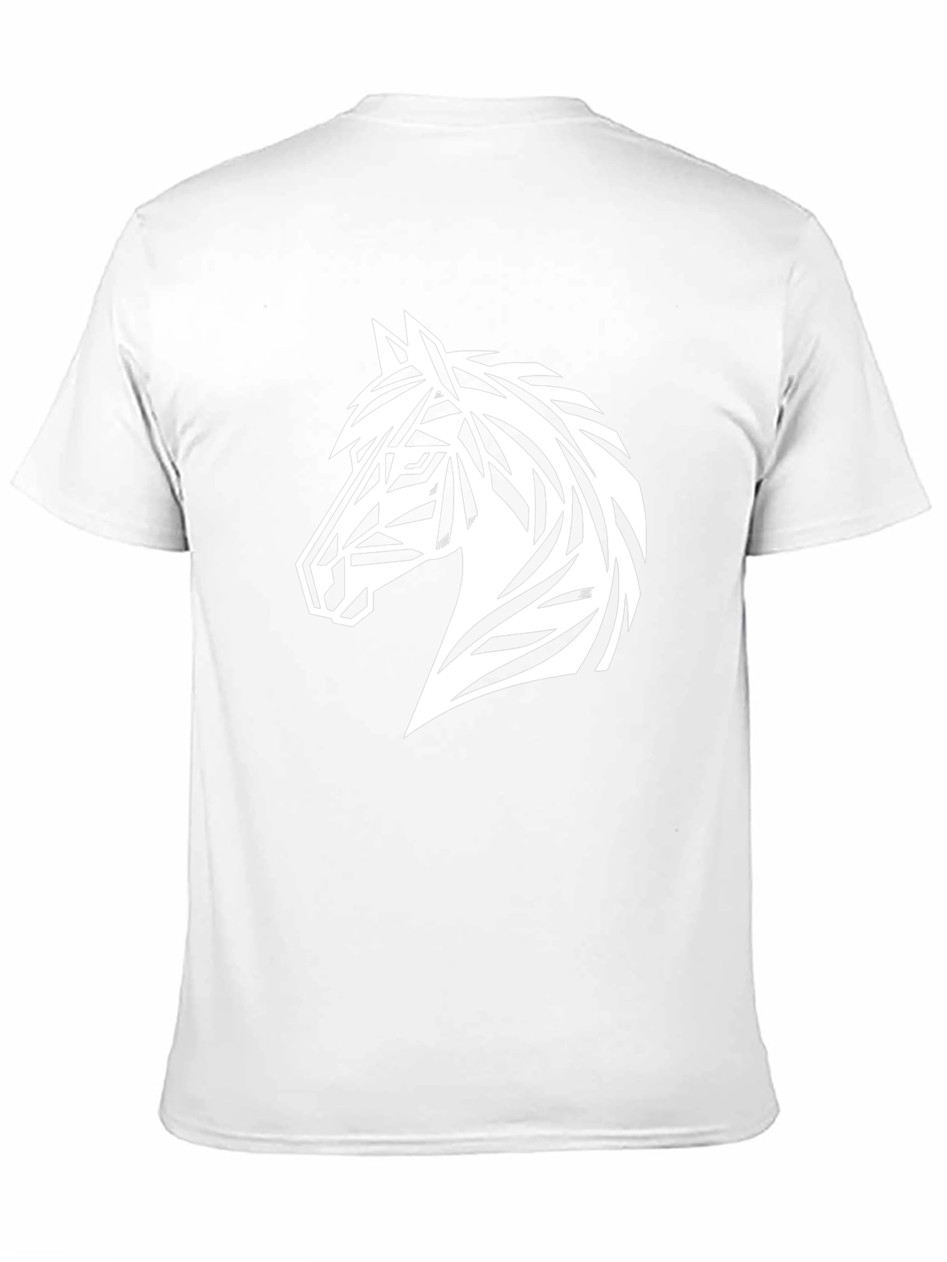 Geometric Horse Graphic Tee - Black