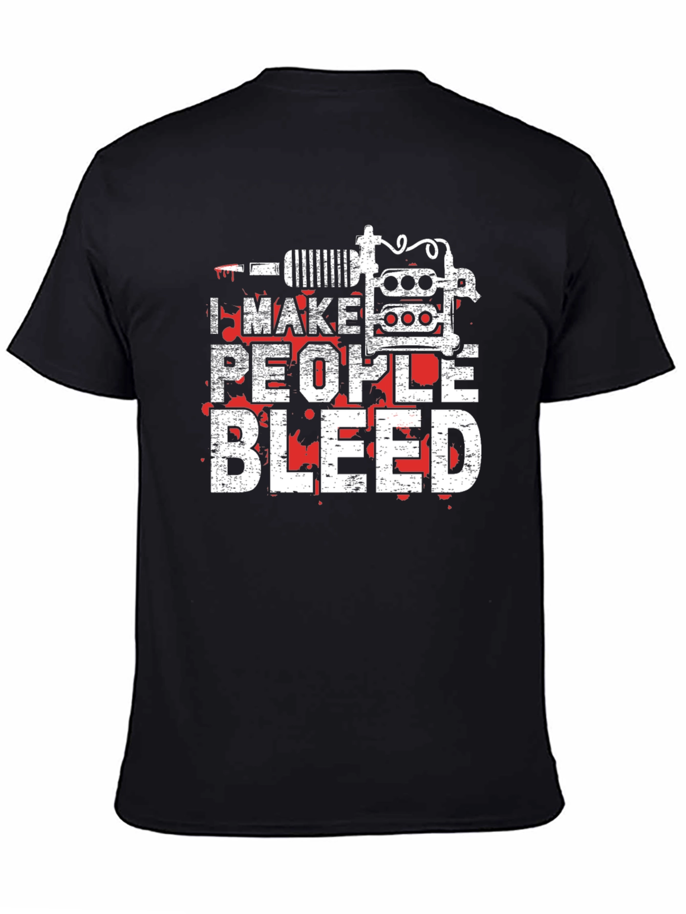 I Make People Bleed Tattoo Artist Black T-Shirt