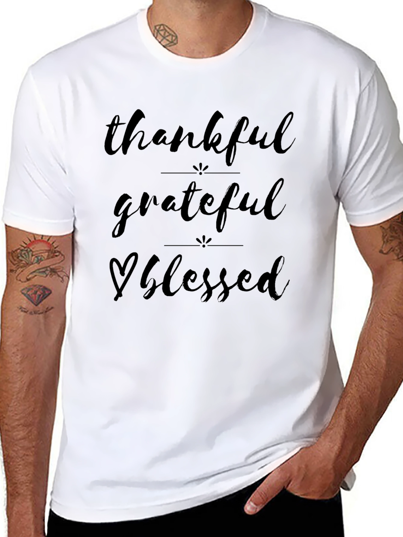 Thankful Grateful Blessed Graphic Tee