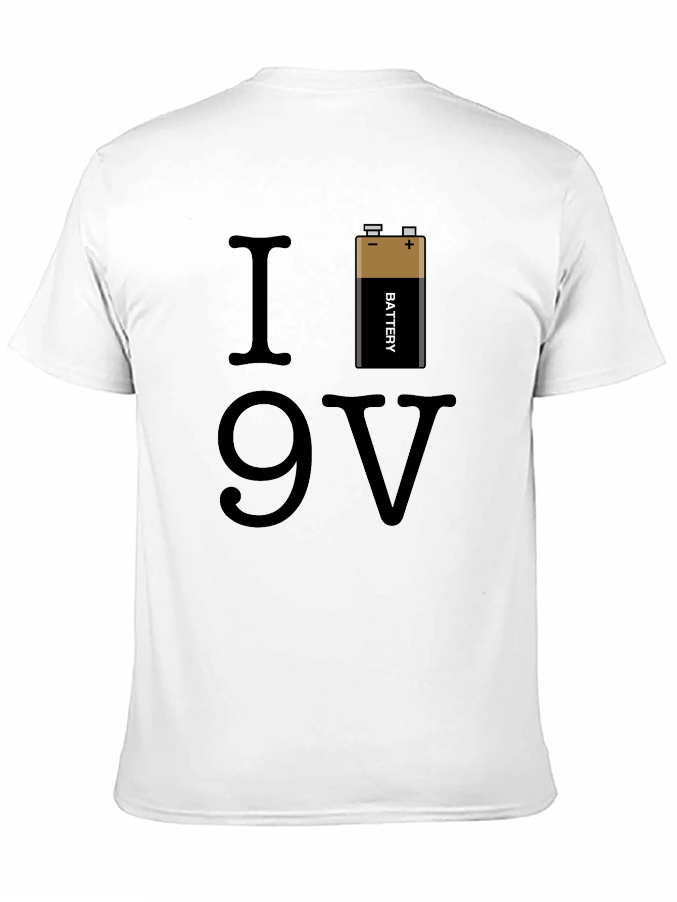 I Love 9V Battery Graphic T-Shirt