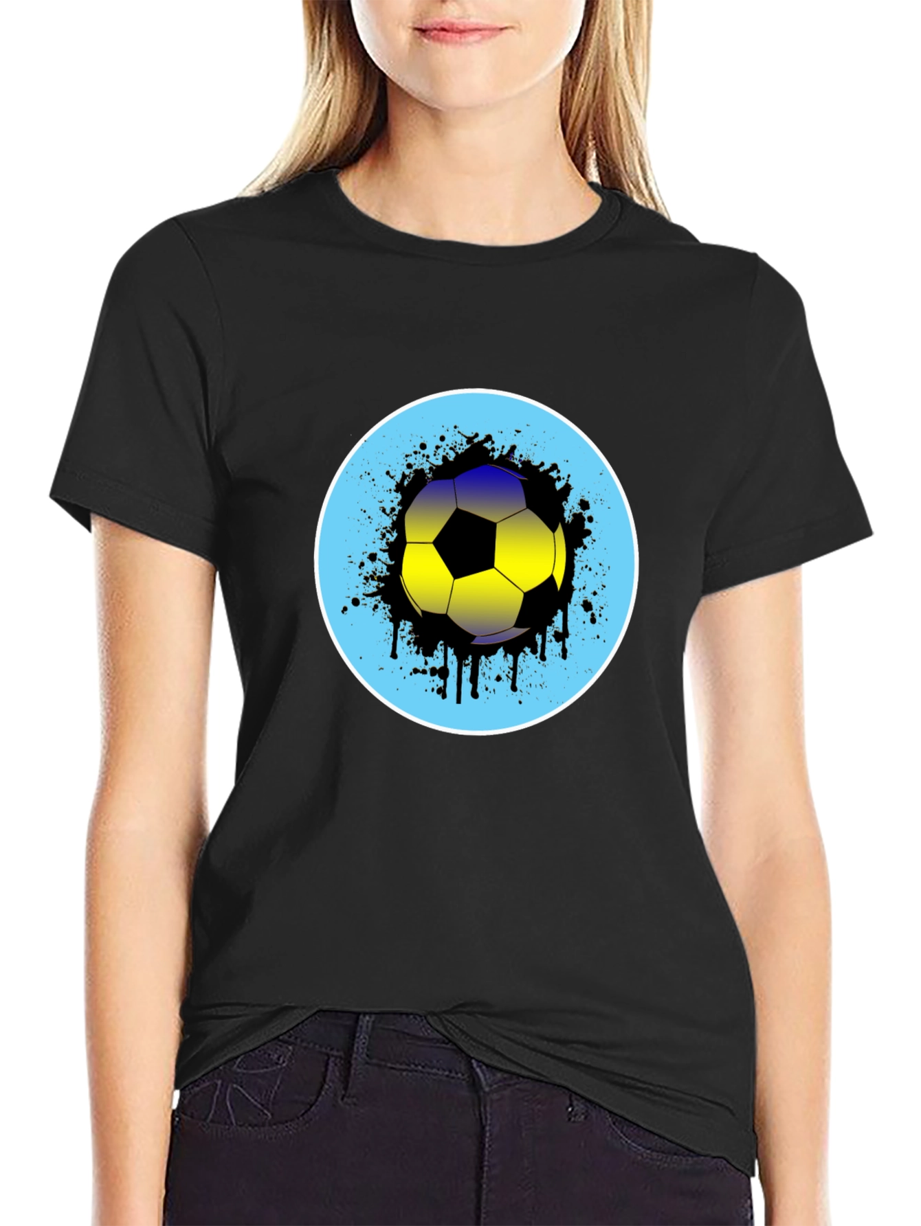 Soccer Ball Splatter Graphic Tee