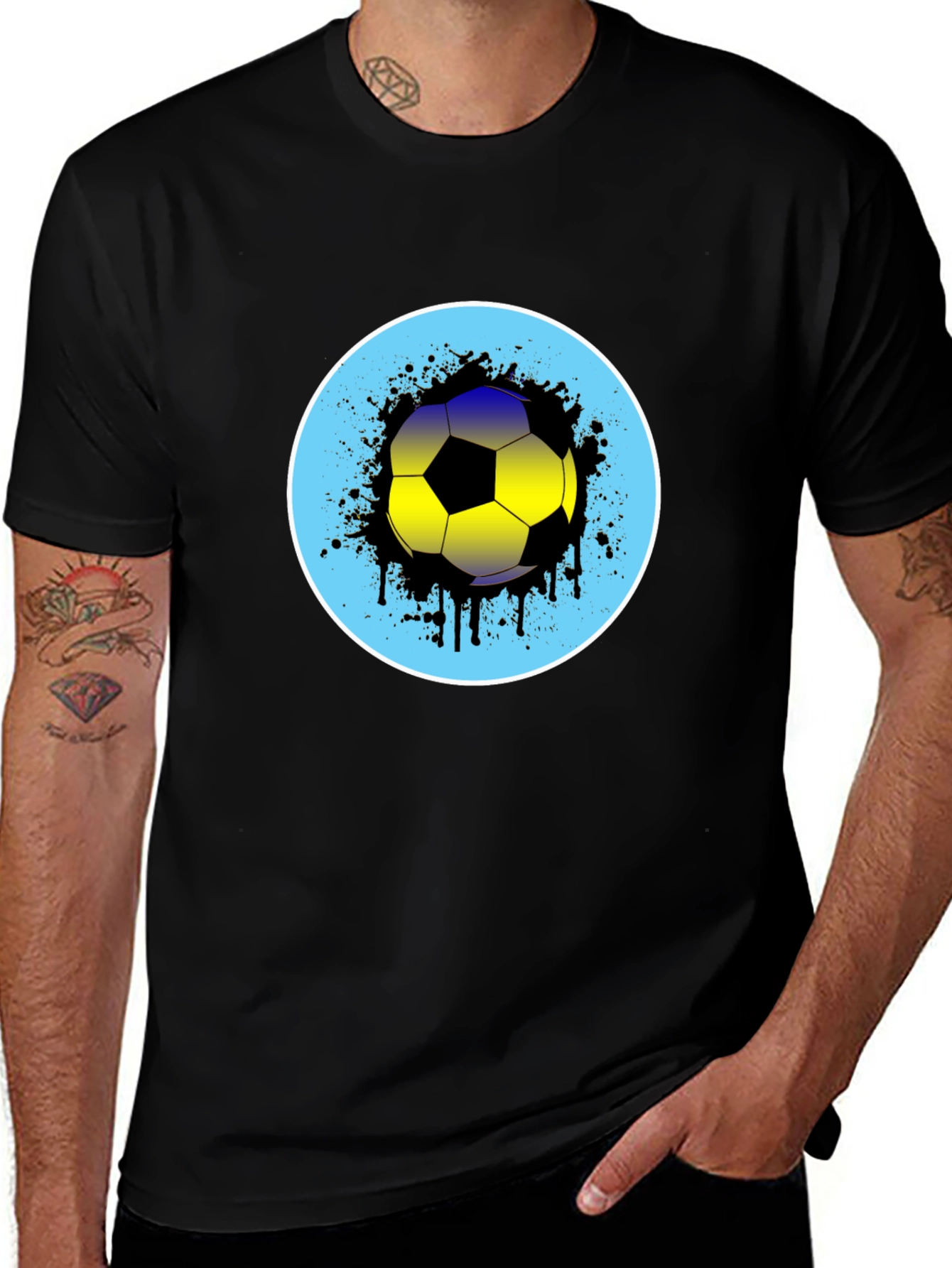 Soccer Ball Splatter Graphic Tee