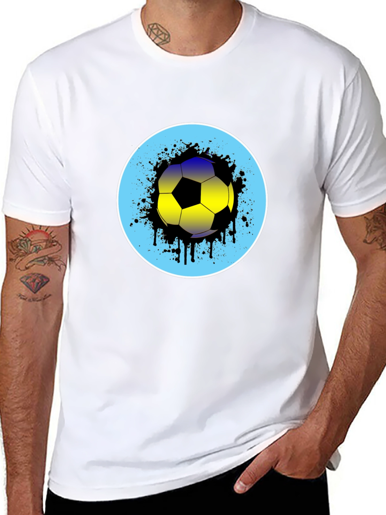 Soccer Ball Splatter Graphic Tee