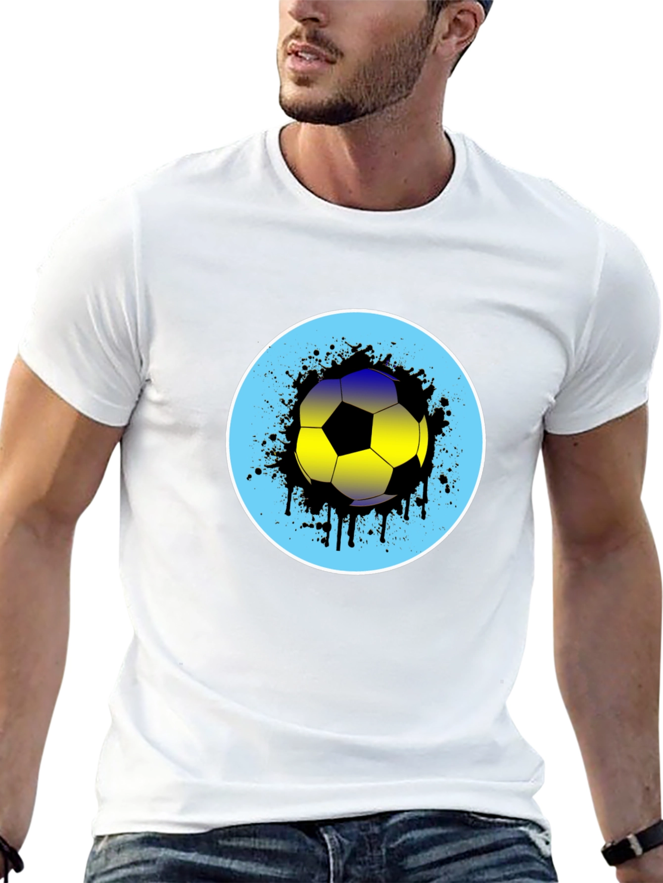 Soccer Ball Splatter Graphic Tee