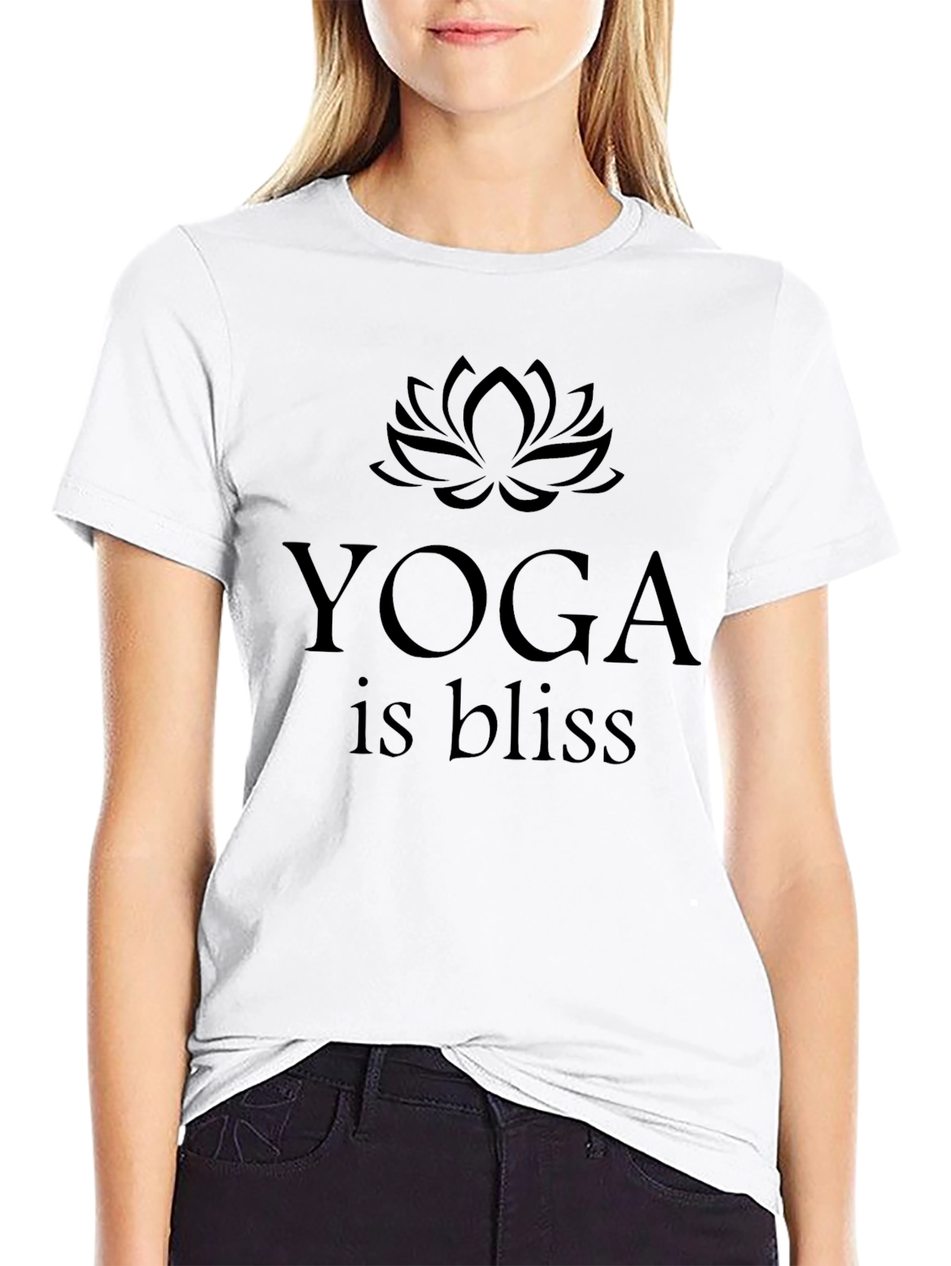 Yoga is Bliss Black T-Shirt