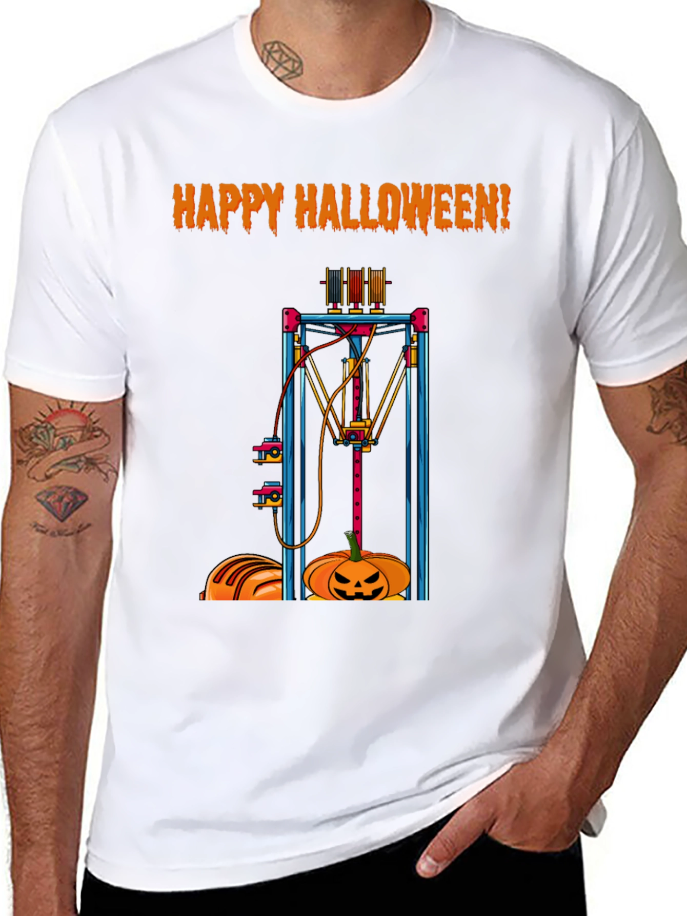 Halloween 3D Printing T-Shirt