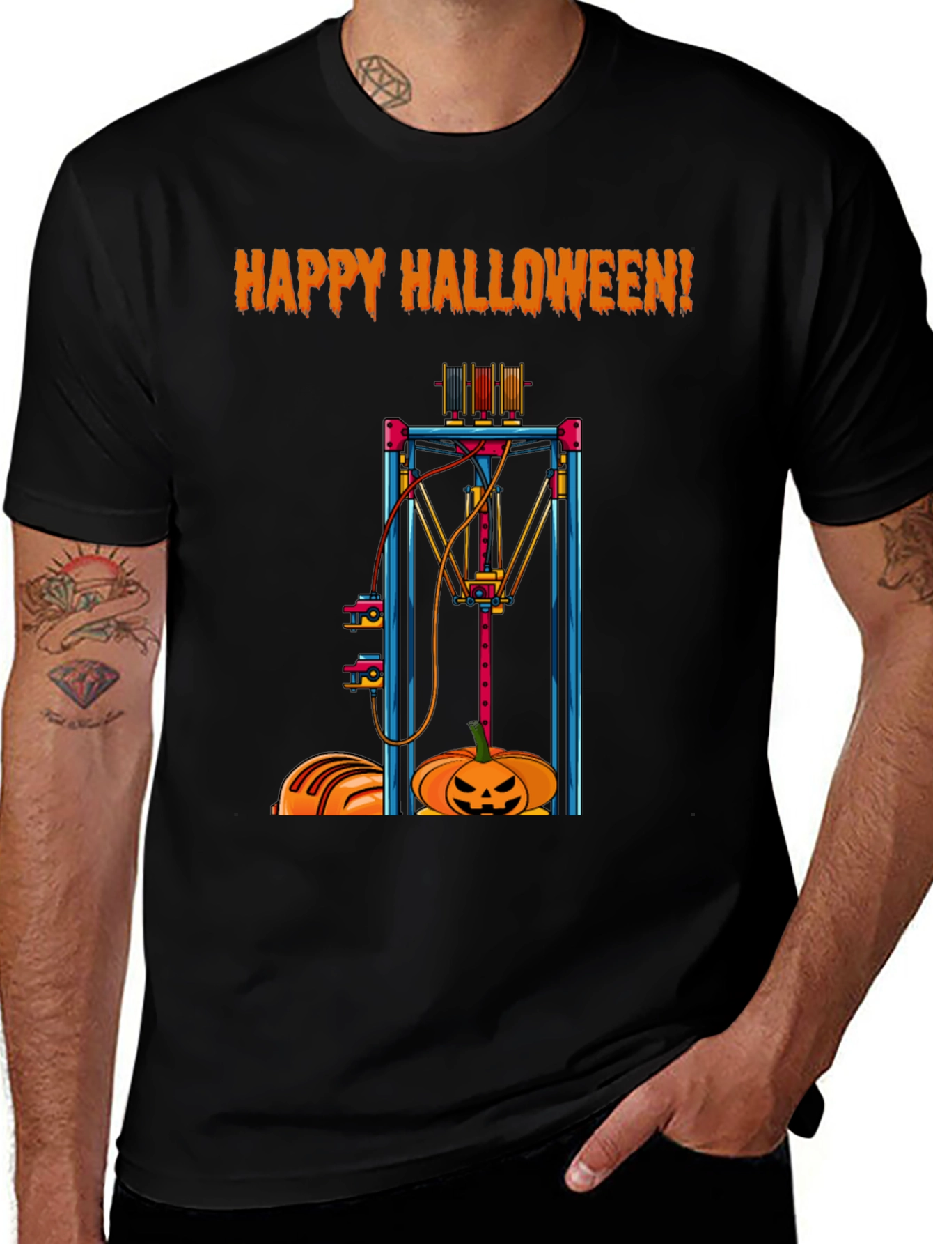 Halloween 3D Printing T-Shirt